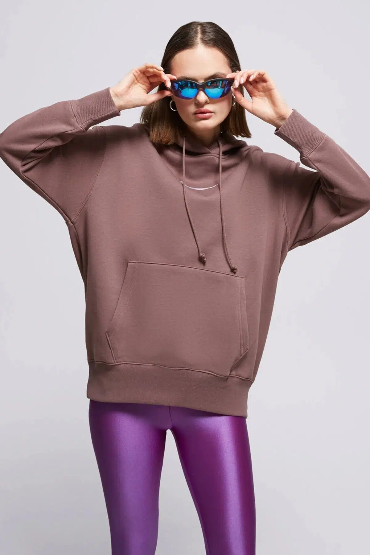 Nike Sportswear Phoenix Fleece Oversized Pullover Hoodie Kadın Sweatshirt Kahverengi
