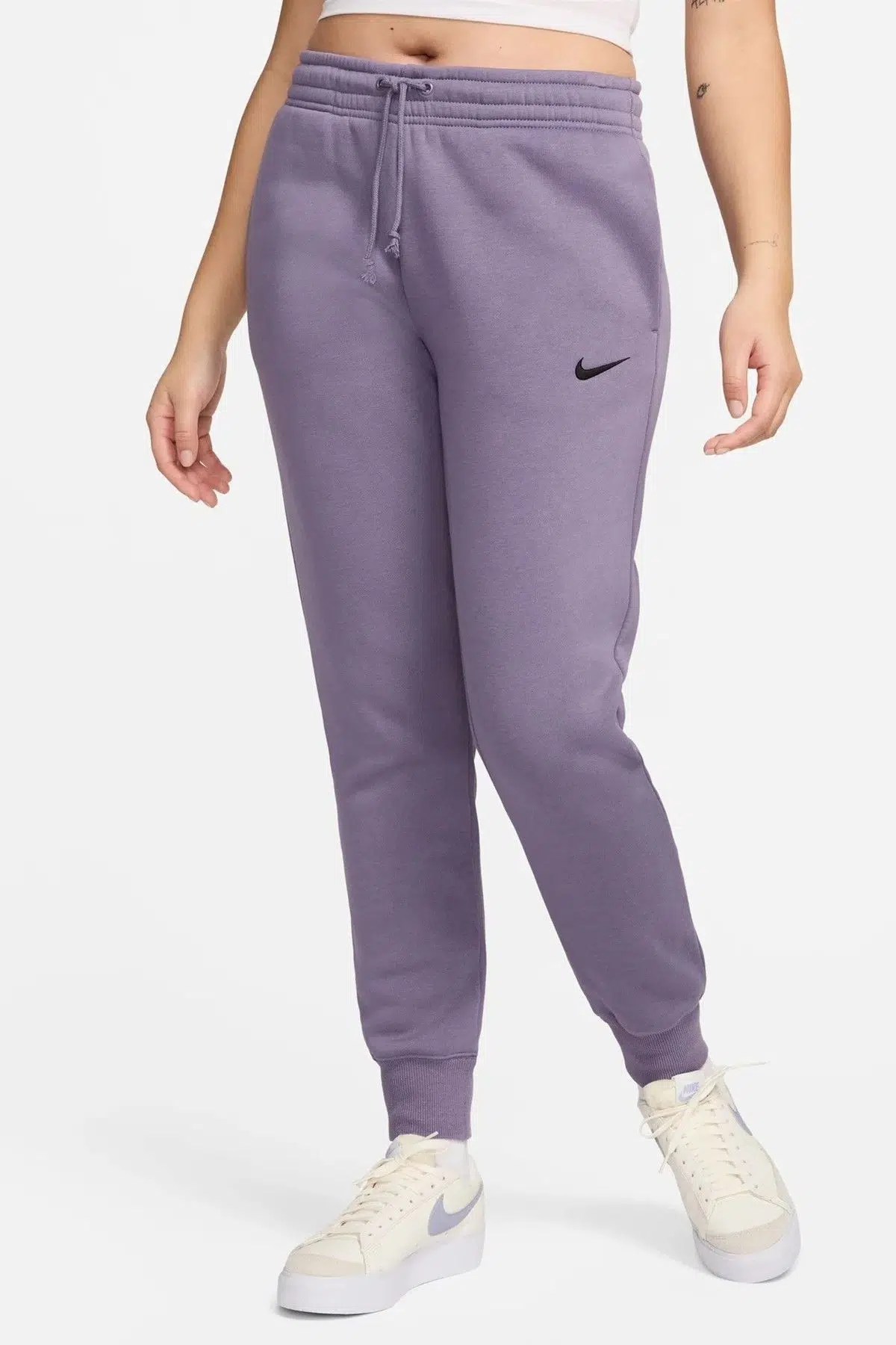 Nike Sportswear Phoenix Fleece Standart Fit Mid Rise Jogger Kadın Eşofman Altı Mor