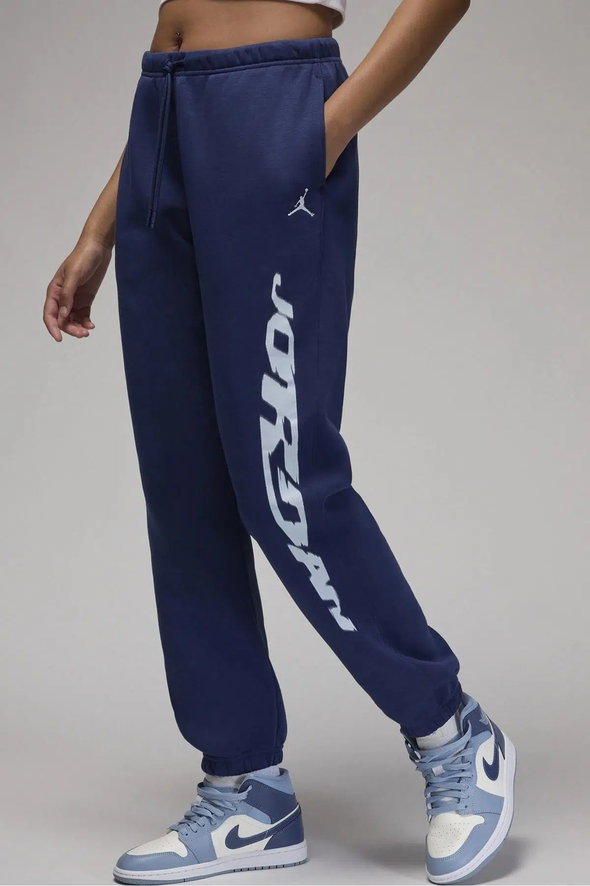 Nİke Jordan Brooklyn Fleece Loose Fit Pant HO Gfx Kadın Bol Kesim Eşofman Altı Mavi