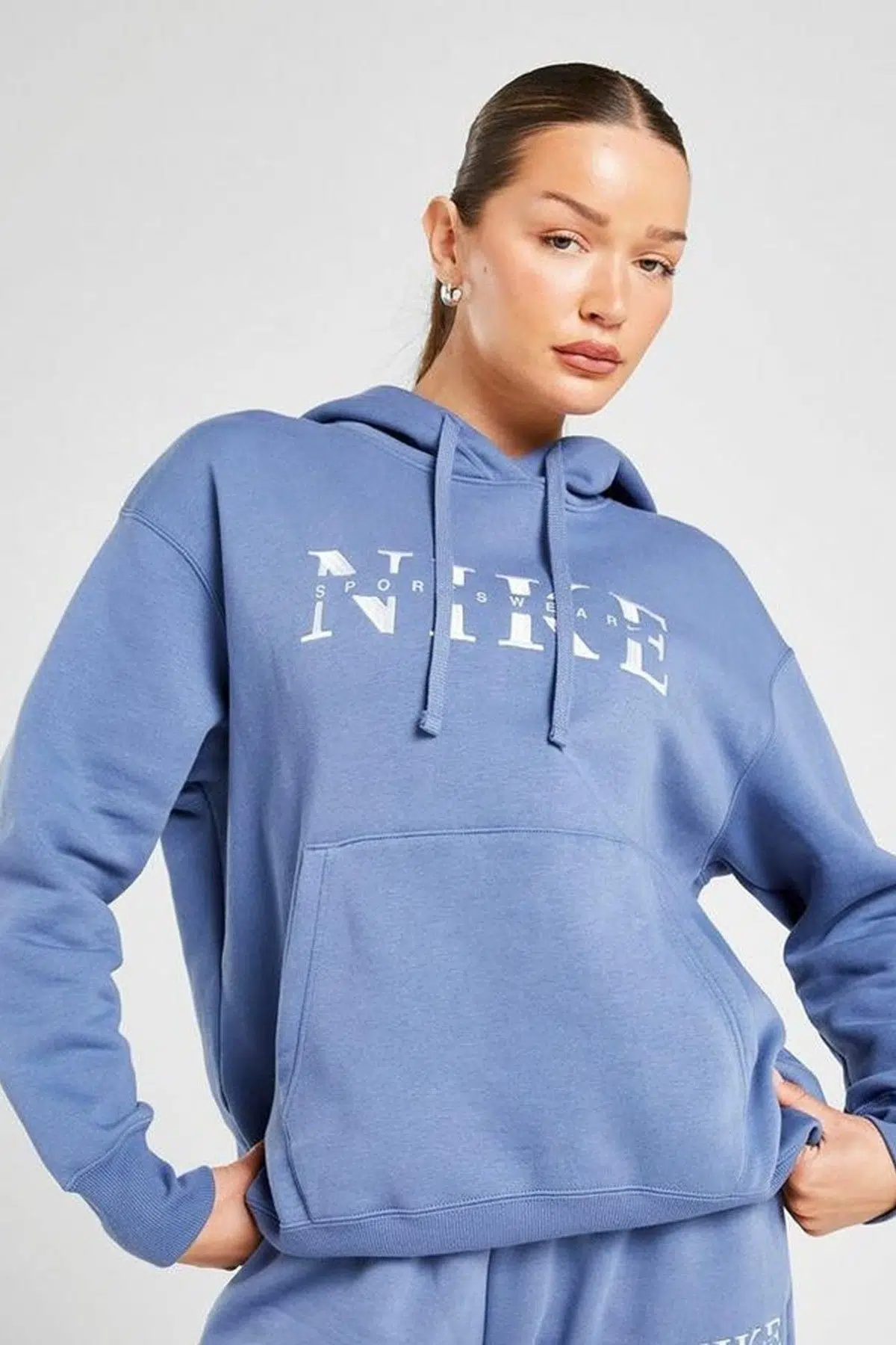 Nike Sportswear Phoenix LS Top Sweatshirt Blue Kadın Sweatshirt Mavi