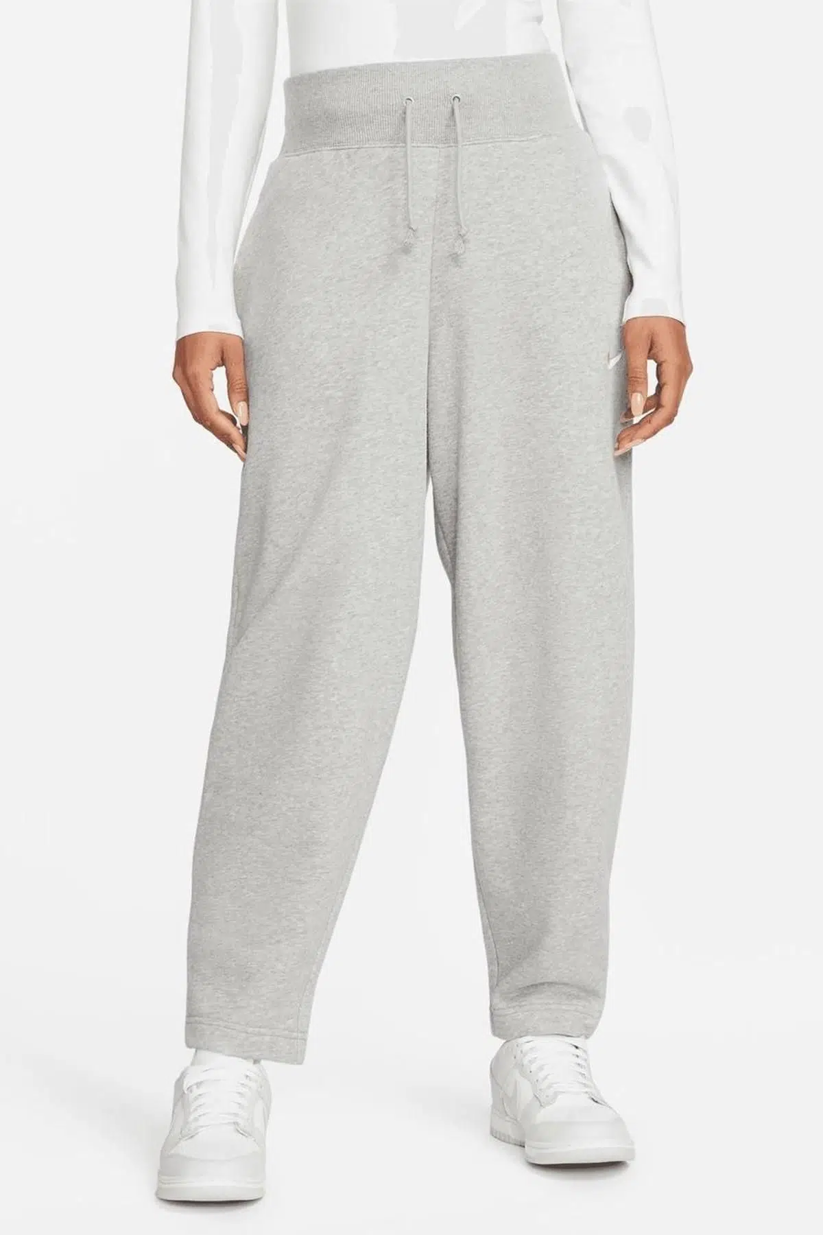 Nike Sportswear Phoenix Loose Fit Polar Kadın Bol Kesim Yüksek Bel Eşofman Altı Gri