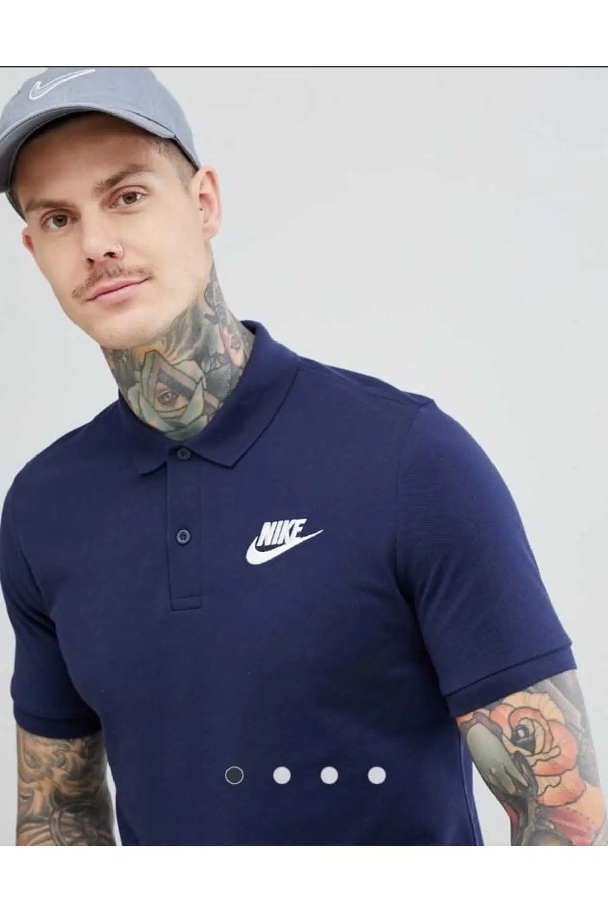 Nike Sportswear Polo Cotton Tee Navy Polo Yaka Tişört Lacivert