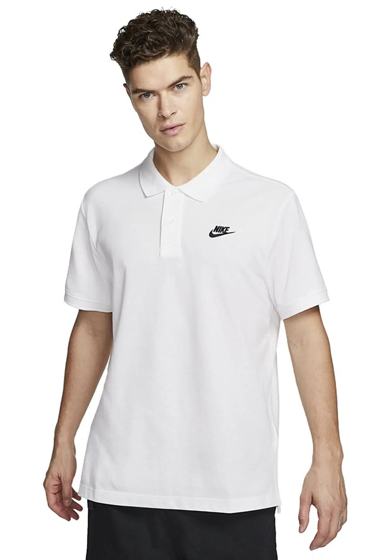 Nike Sportswear Polo Cotton Tee White Polo Yaka Tişört Beyaz