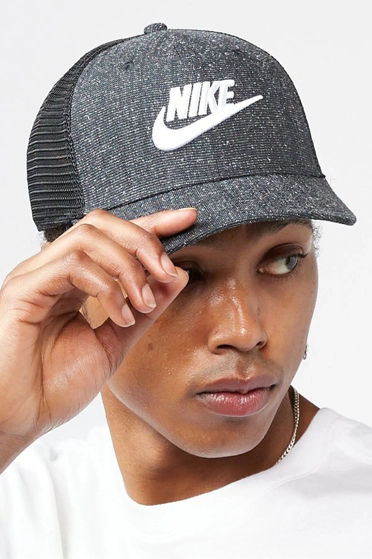Nike Adult Sportswear Trucker Snapback Hat Cap Black Şapka Siyah