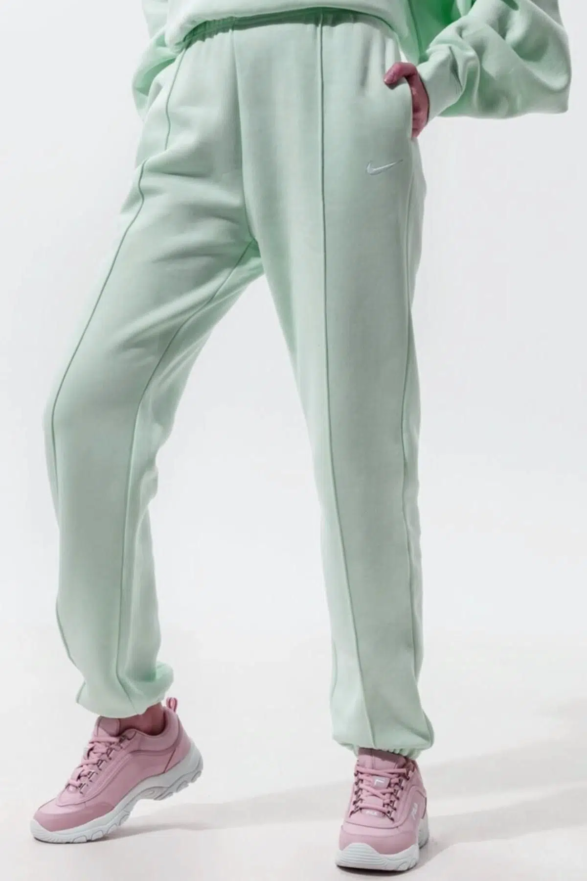 Nike Sportswear Loose Fit Pant Bol ve Uzun Kesim Su Yeşili Eşofman Altı