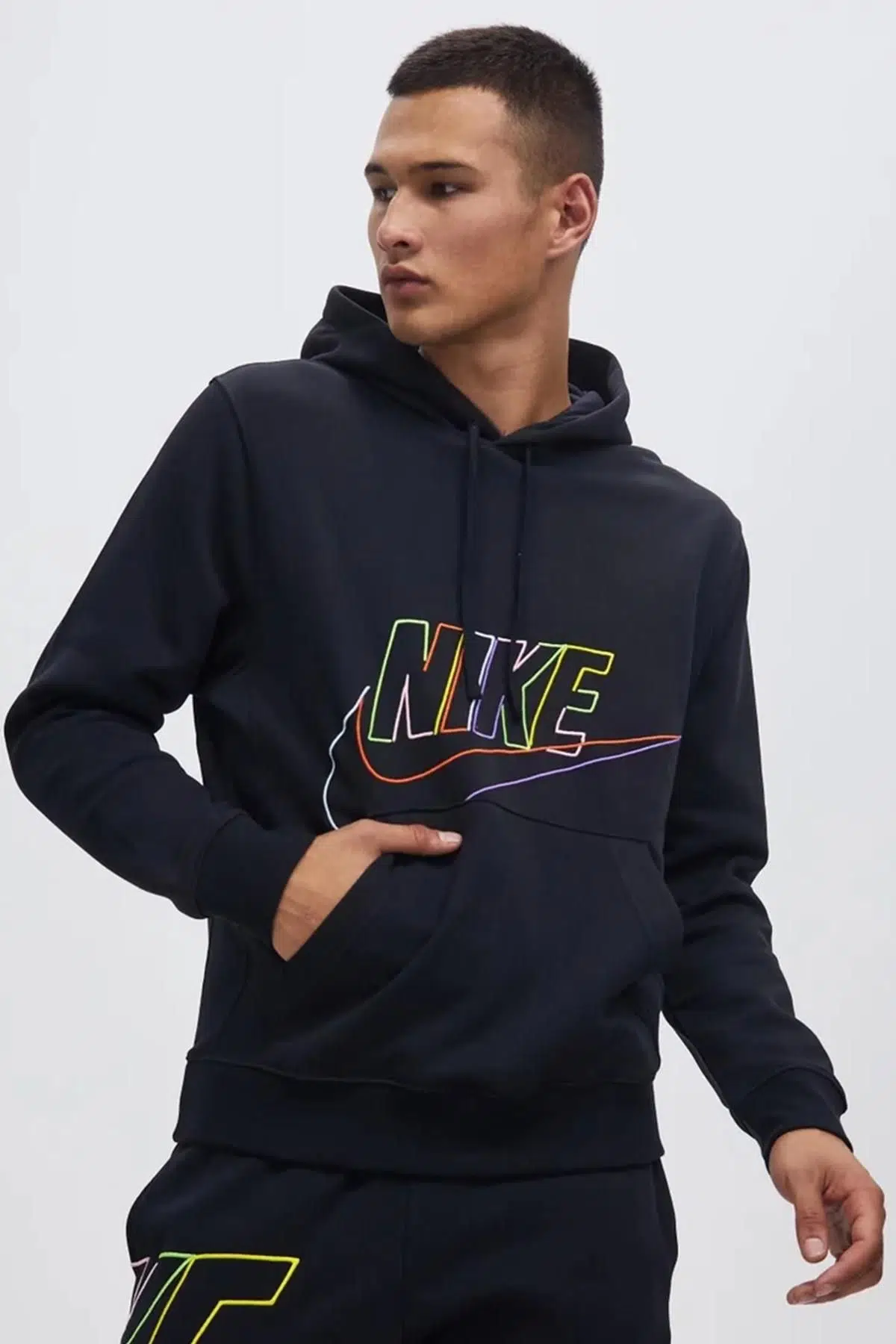Nike Sportswear Club Fleece Hoodie French Terry Erkek Kapüşonlu Sweatshirt Siyah