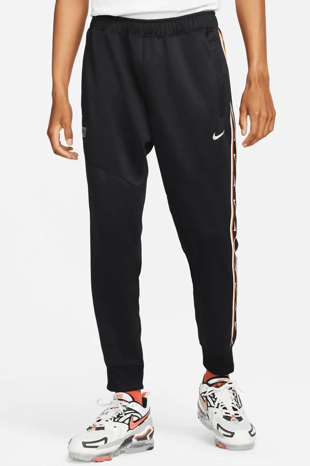 Nike Sportswear Repeat Jogger Konik Bacak Erkek Eşofman Altı Siyah-Turuncu