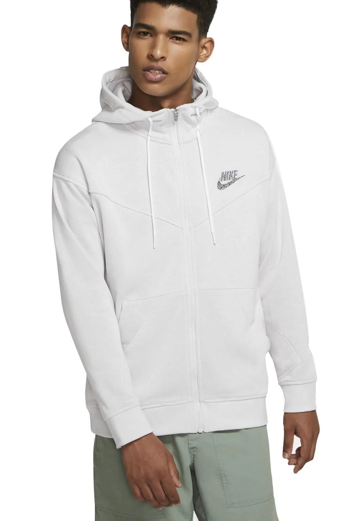 Nike Sportswear Revival Full-Zip Hoodie Kapüşonlu Erkek Sweatshirt - Beyaz