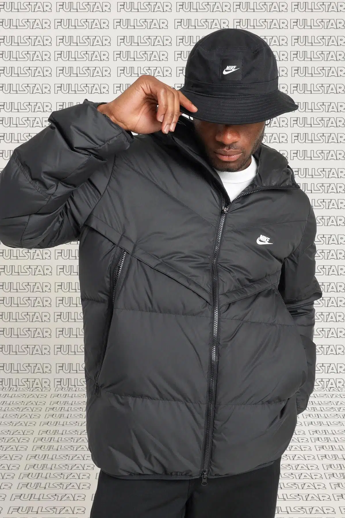 Nike Sportswear Storm Fit Windrunner Down Fill Full Zip Jacket Kaz Tüyü Siyah Mont