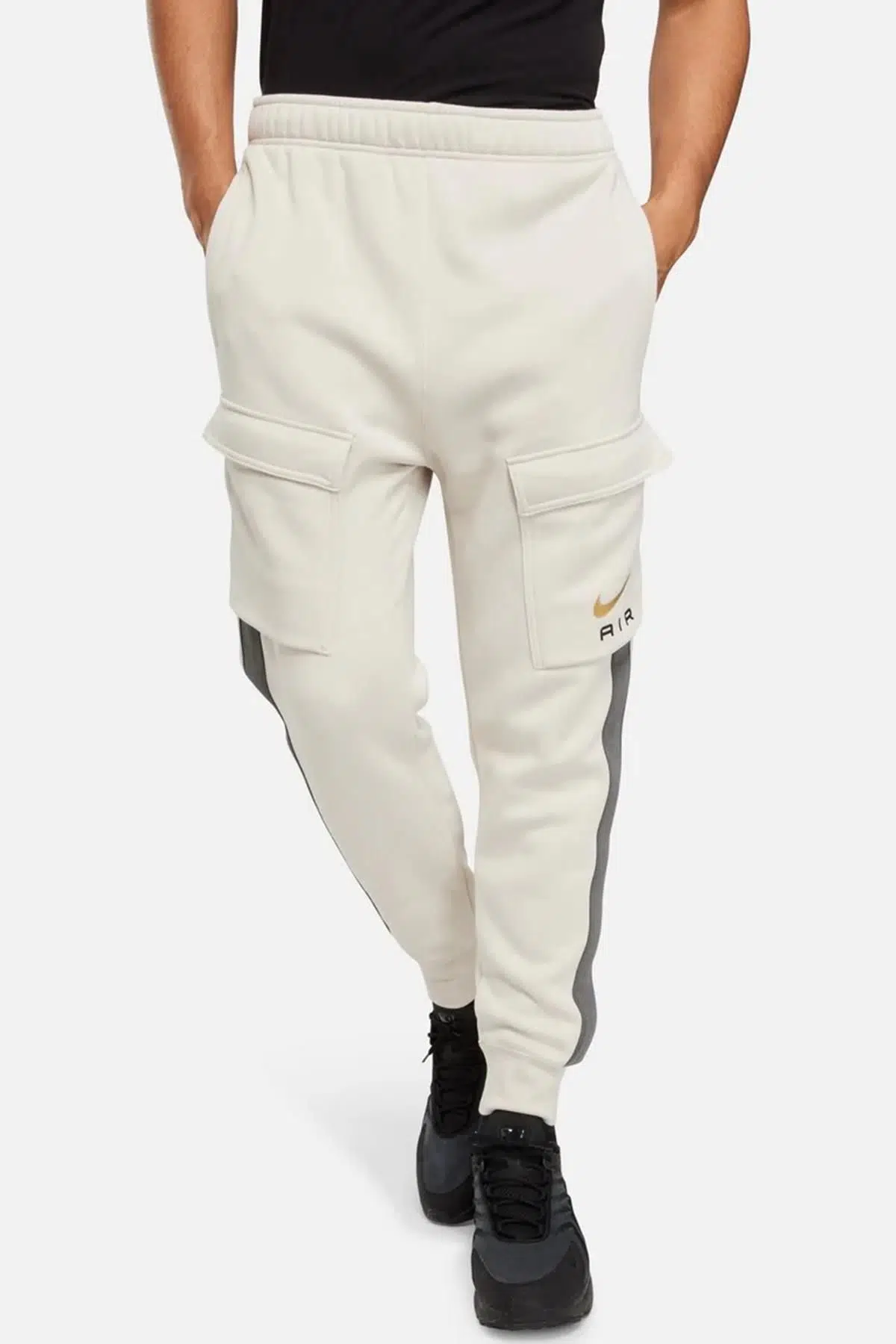 Nike Sportswear Swoosh Air Fleece Cargo Jogger Erkek Eşofman Altı Krem
