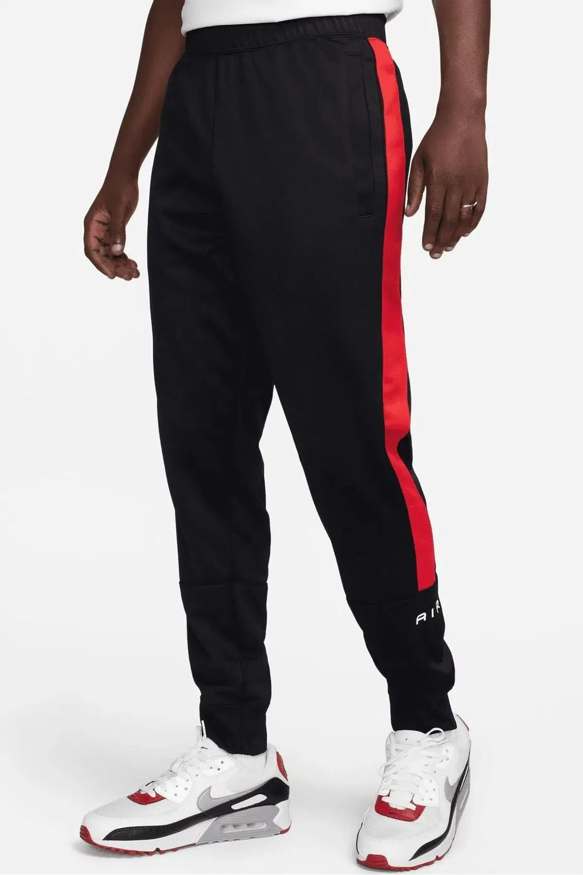 Nike Sportswear Swoosh Air Crew Retro PK Men's Jogger Erkek Eşofman Altı Siyah-Kırmızı
