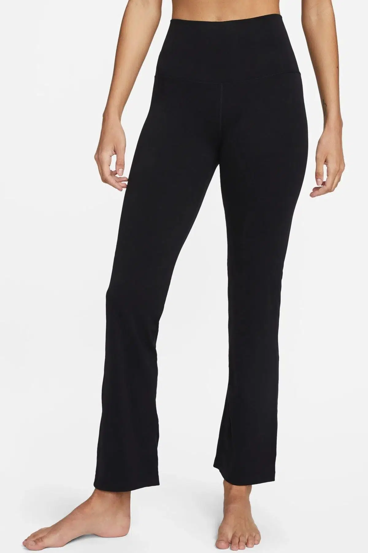 Nike Yoga Dri Fit Luxe Tight Fit Flared Trousers Kadın Dar kesim Geniş Paça Eşofman Altı Siyah