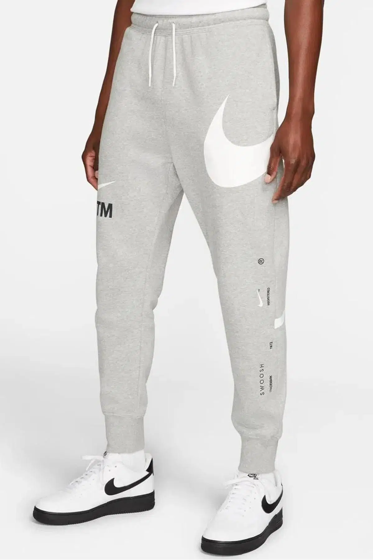 Nike Sportswear Swoosh Semi Brushed Back Erkek Eşofman Altı Gri