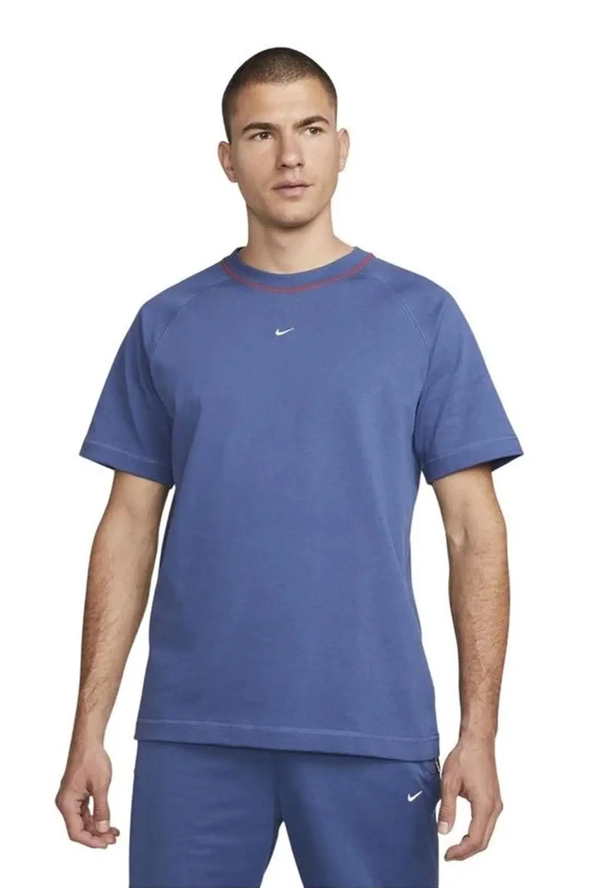 Nike Football Club Loose Fit Mens Tsihrt Büyük Beden Pamuklu Erkek Tişört Mavi