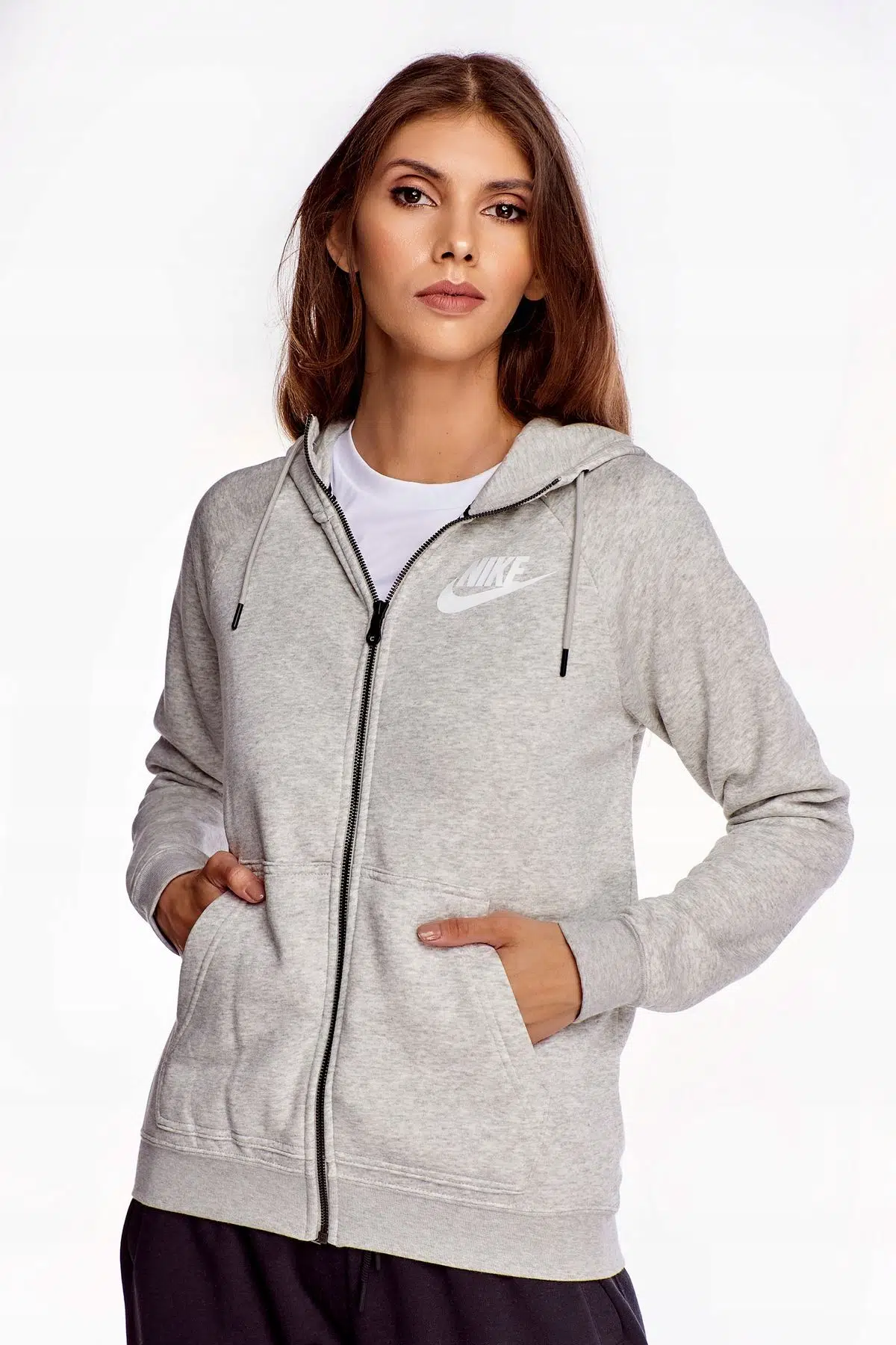 Nike Sportswear Tam Boy Fermuarlı Kadın Kapüşonlu Swearshirt CI1179-060