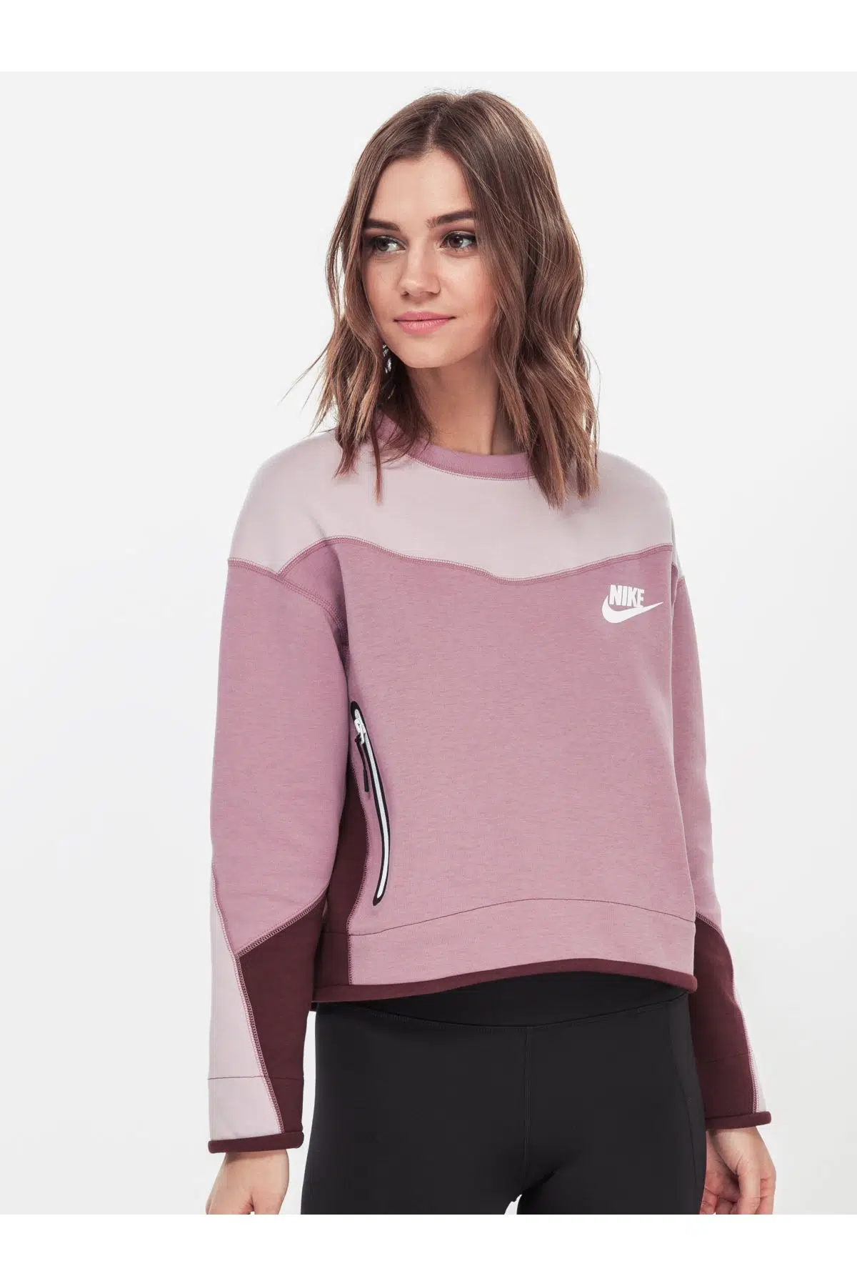 Nike Sportswear Tech Fleece Crew CB Kadın Sweatshirt AR2855-515