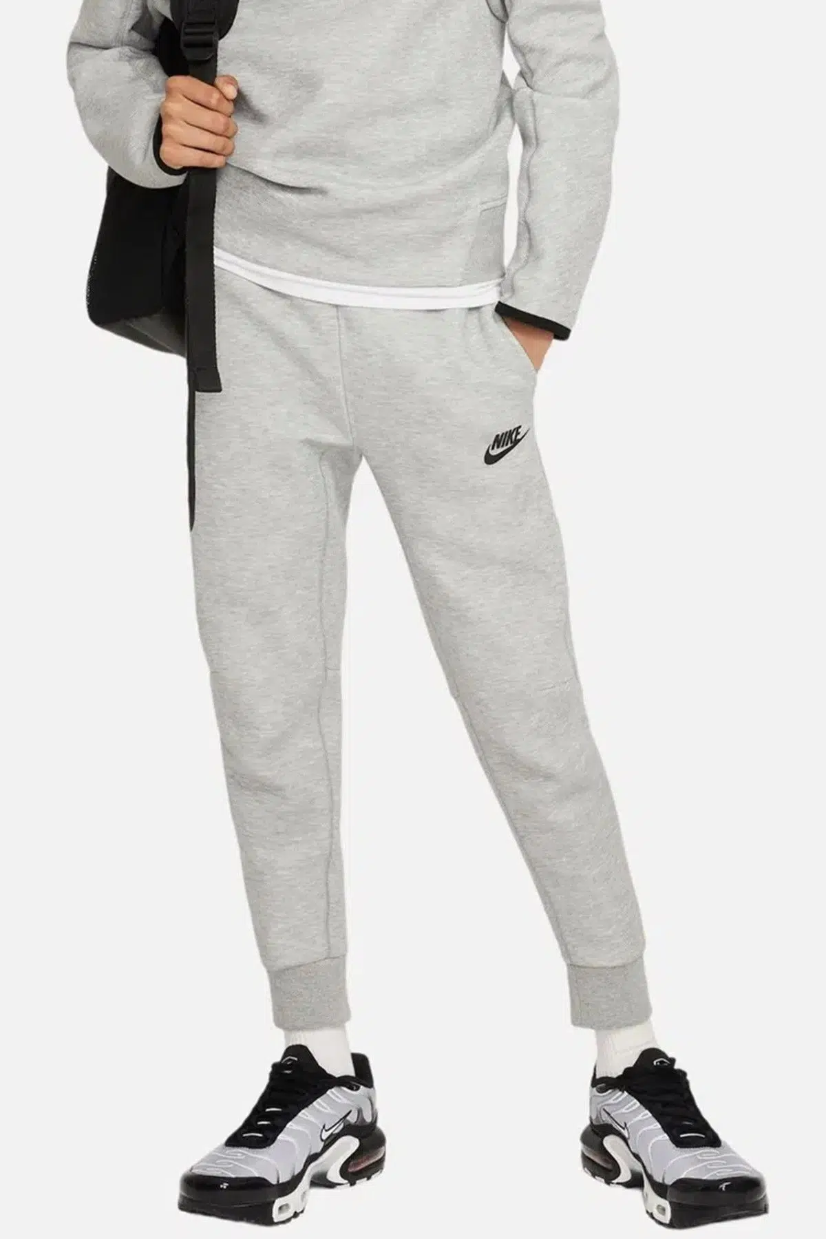 Nike Sportswear Tech Fleece Kids Pant Gray Çocuk Fermuar Cepli Eşofman Altı Gri