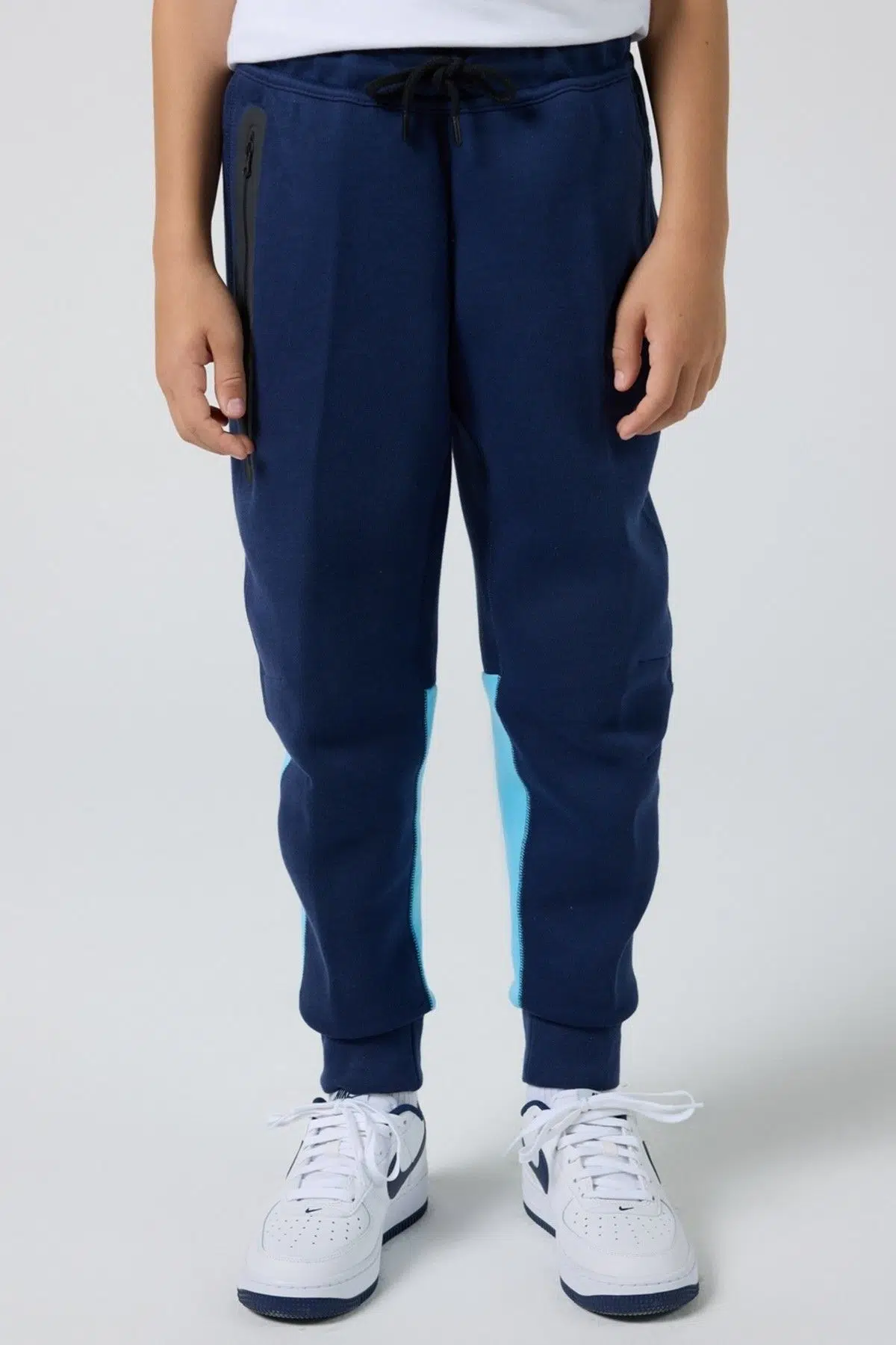 Nike Sportswear Tech Fleece Kids Pant Navy Çocuk Fermuar Cepli Eşofman Altı Lacivert