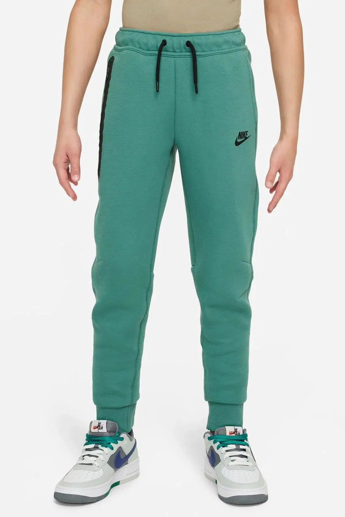 Nike Sportswear Tech Fleece Kids Pant Green Çocuk Fermuar Cepli Eşofman Altı Yeşil