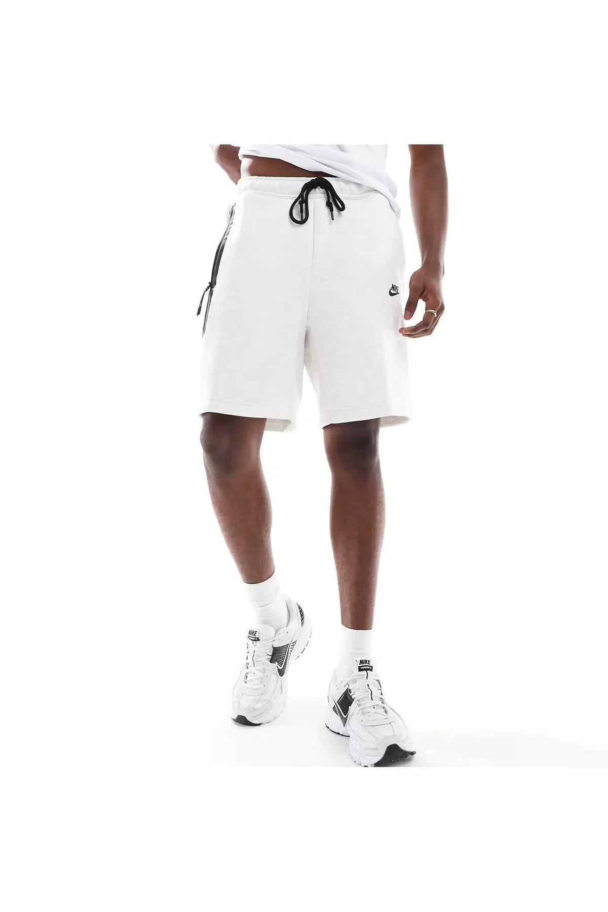 Nike Sportswear Tech Fleece Shorts Günlük Pamuklu Spor Şort Beyaz Melanj