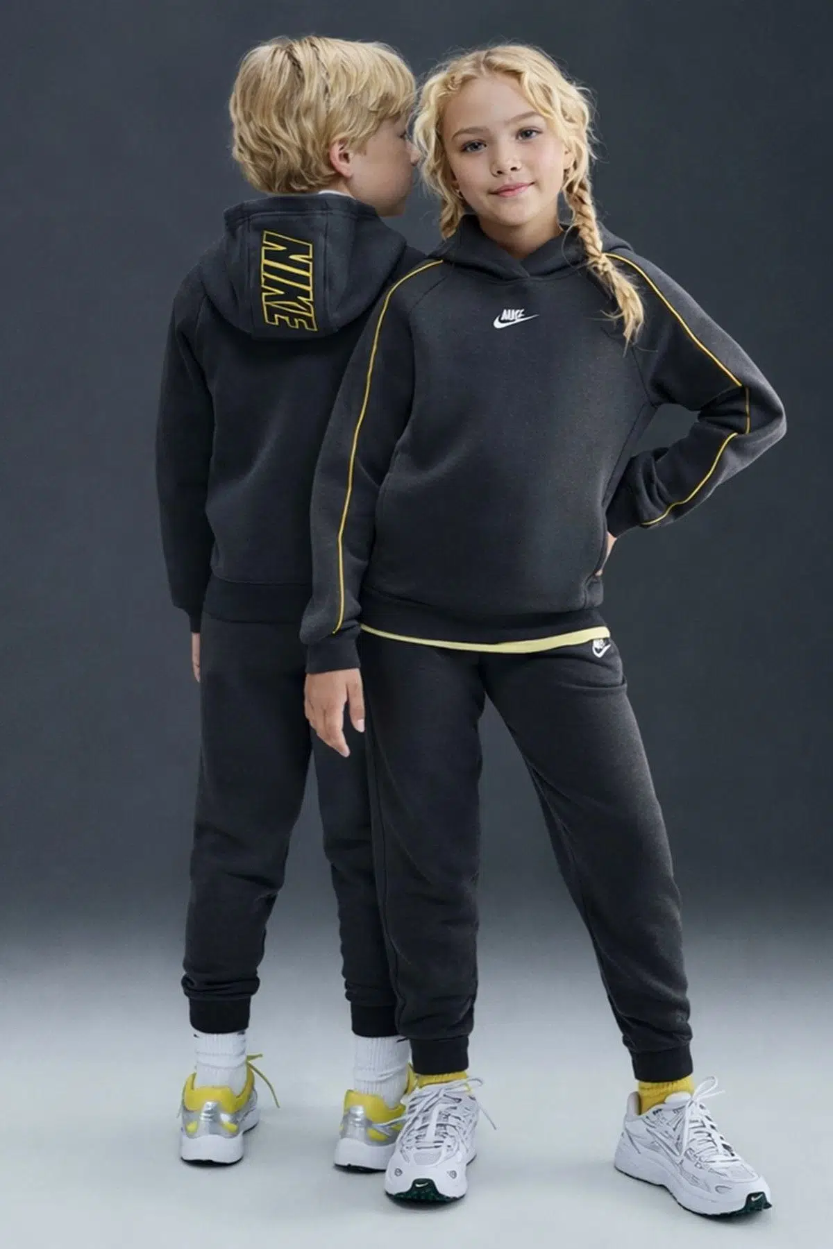 Nike Sportswear Club Polar Şardonlu Unisex Çocuk Eşofman Takımı Antrasit