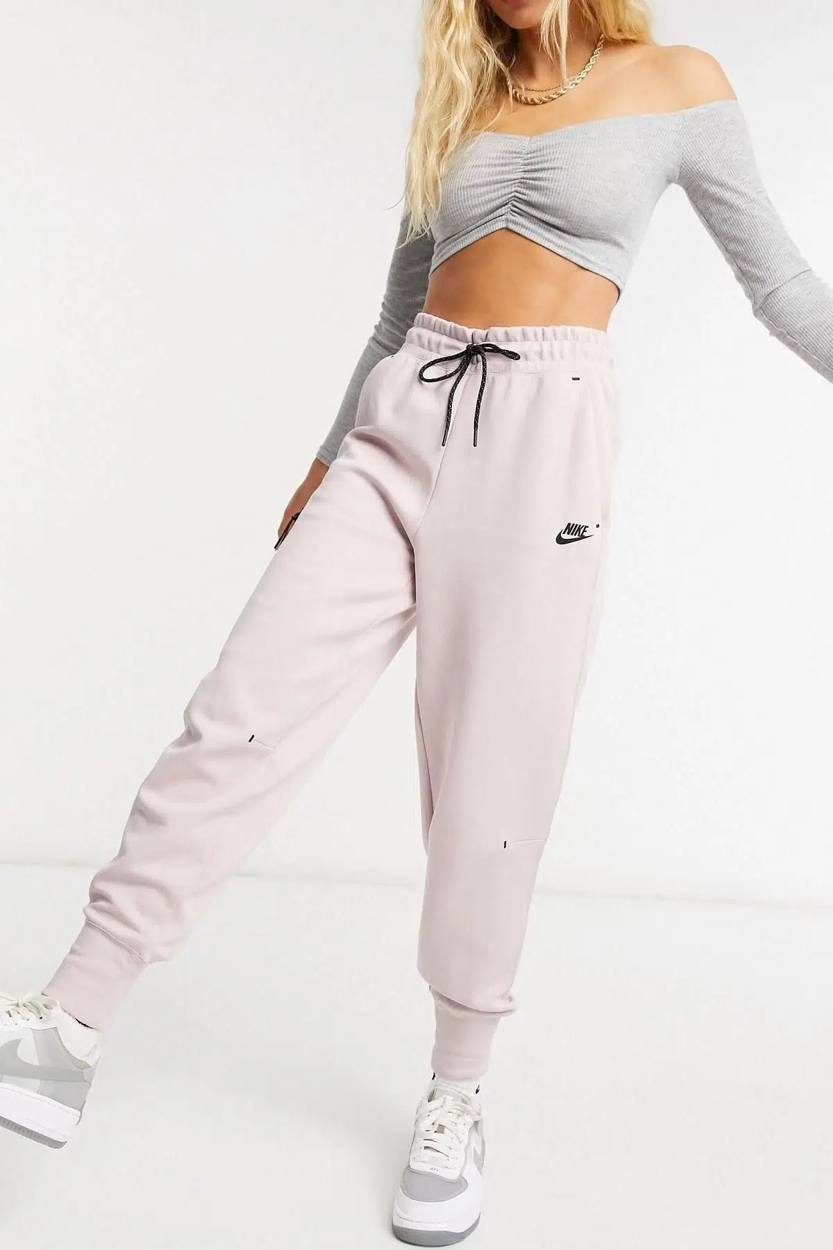 Nike Sportswear Tech Fleece Trousers Regular Kesim Eşofman Altı Pudra CW 