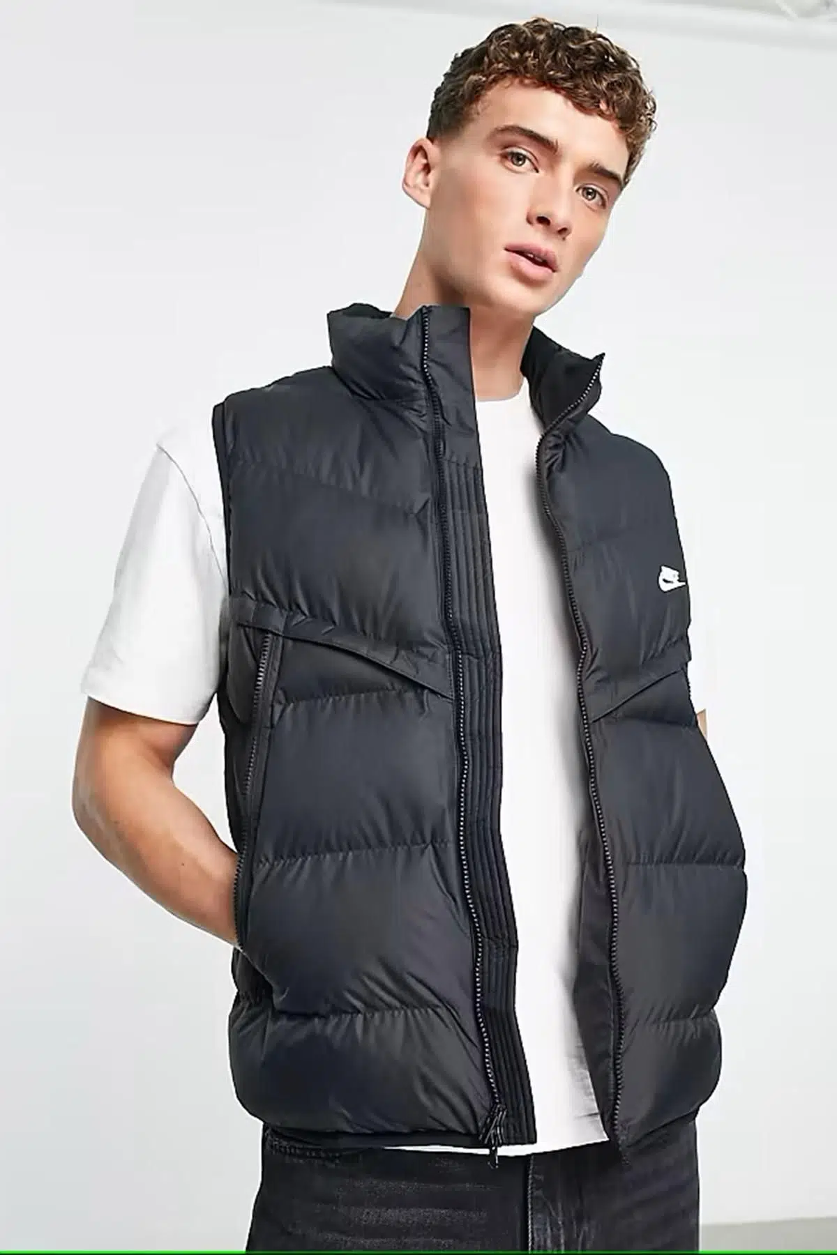 Nike Sportswear Storm Fit Windrunner Synthetic Fill Men's Vest Erkek Su İtici Şişme Yelek Siyah
