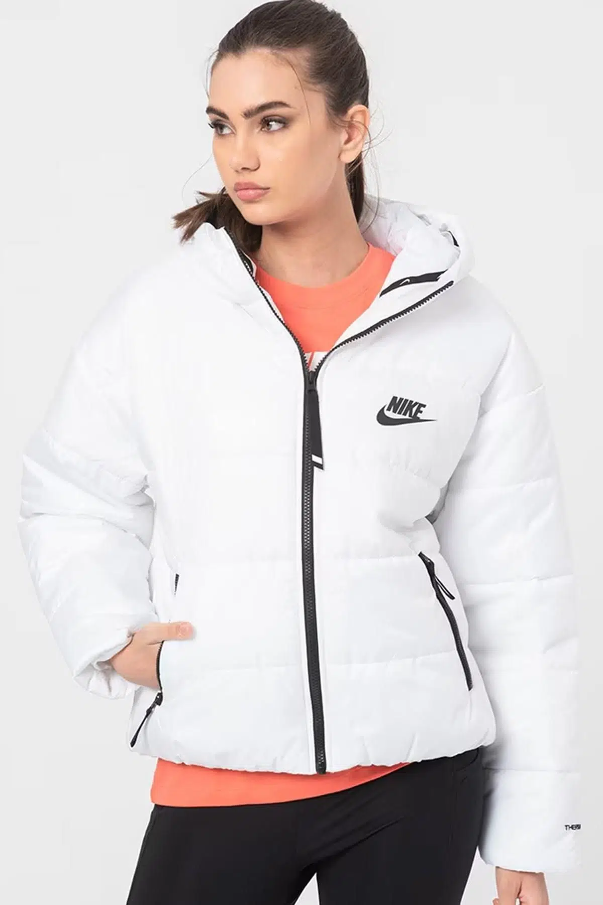Nike Sportswear Therma Fit Repel Synthetic Fill Jacket Beyaz Kadın Mont