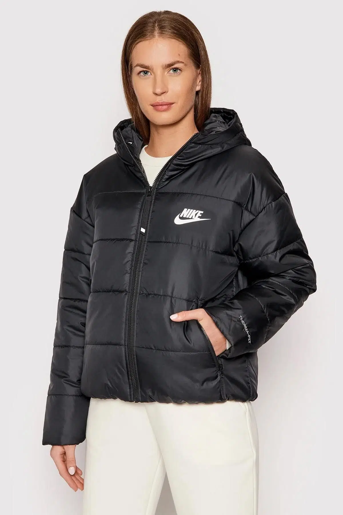 Nike Sportswear Therma Fit Repel Synthetic Fill Jacket Siyah Kadın Mont