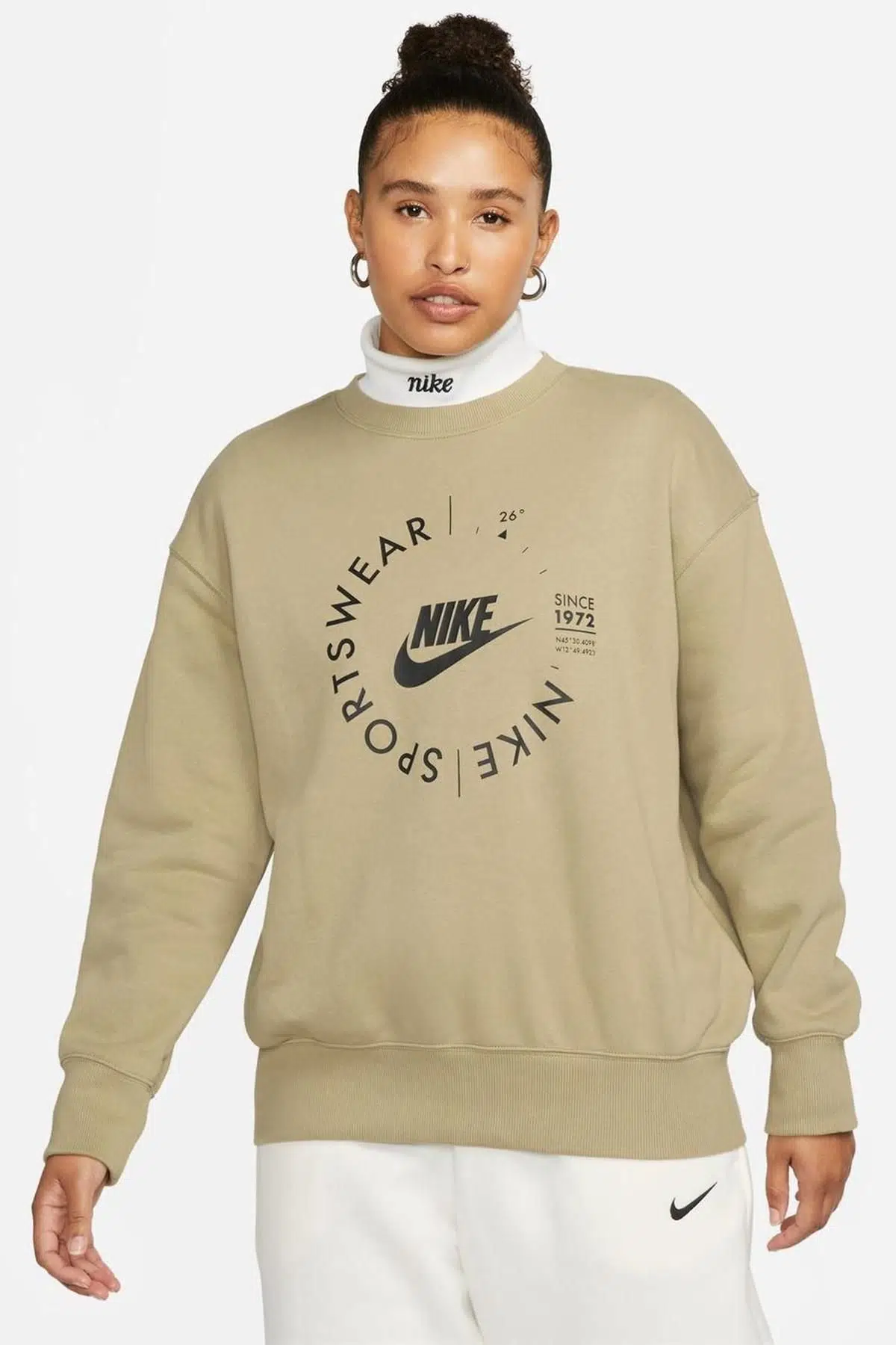 Nike Sportswear Utility Graphic Women’s Kadın Oversize Sweatshirt Haki