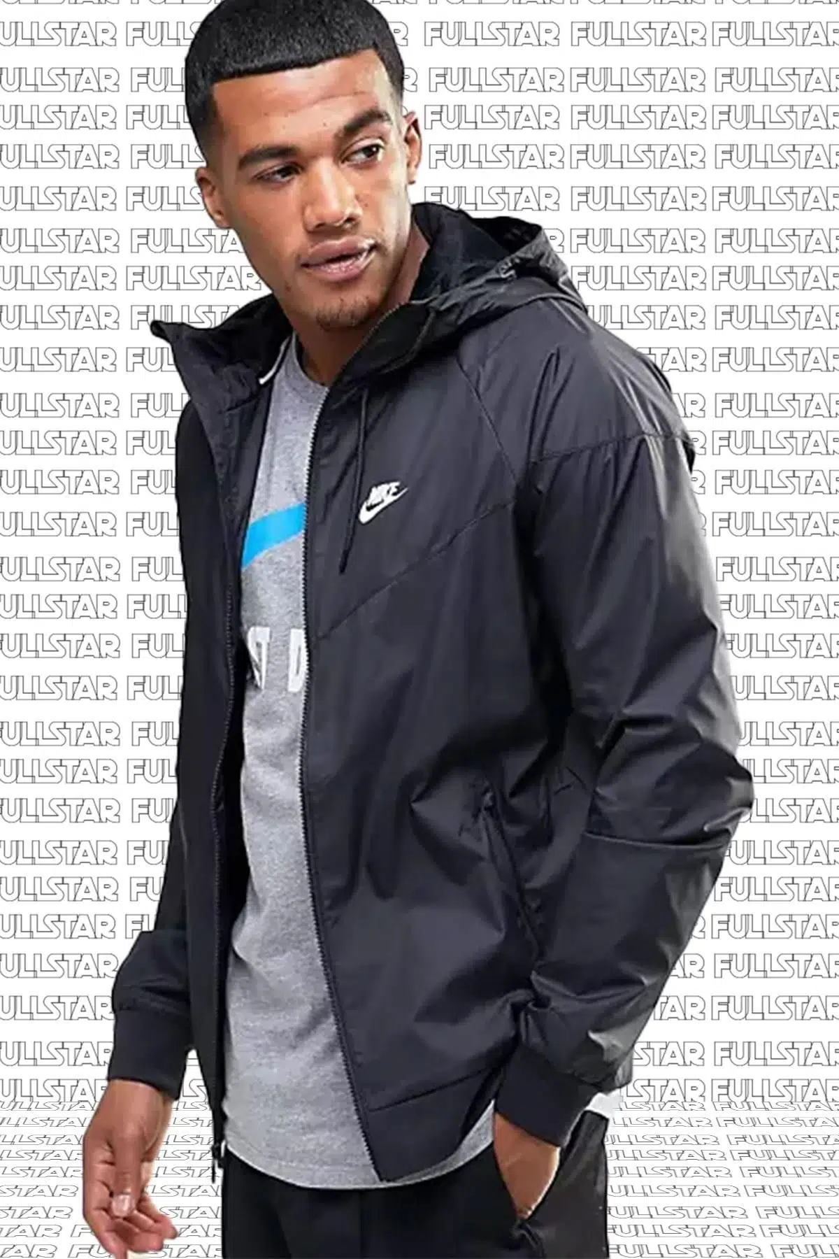 Nike Sportswear Windrunner Jacket Kapüşonlu Erkek Ceketi Siyah
