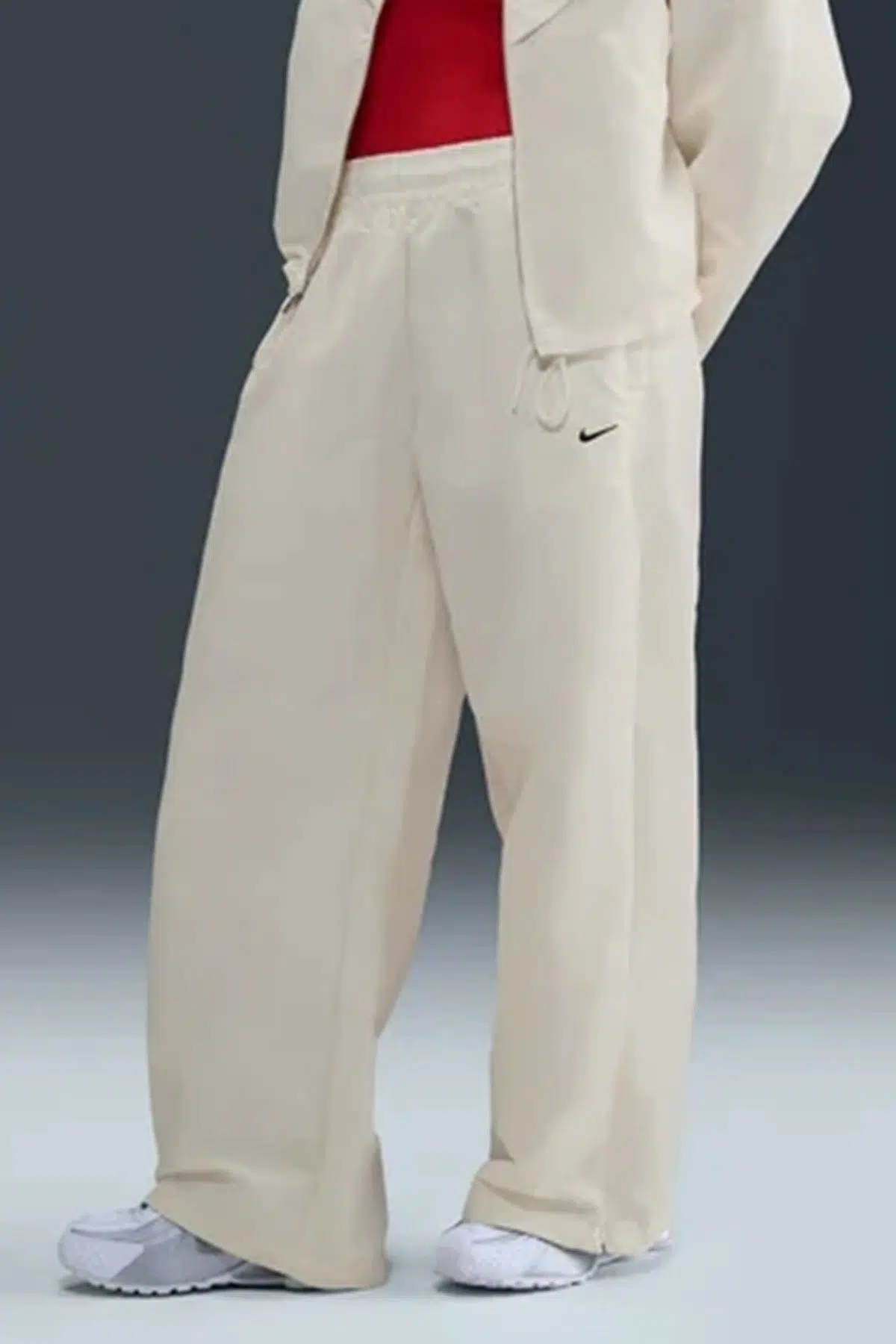 Nike Sportswear Windrunner Women's Shine Trousers Pant Kadın Eşofman Altı Krem