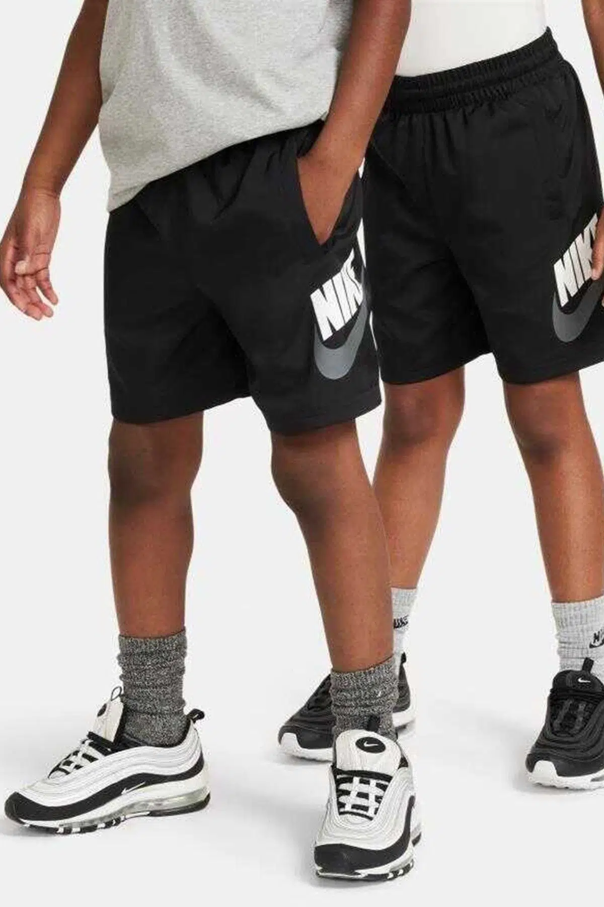 Nike Sportswear Woven HBR Kids Short Black Astarlı Çocuk Şort Siyah