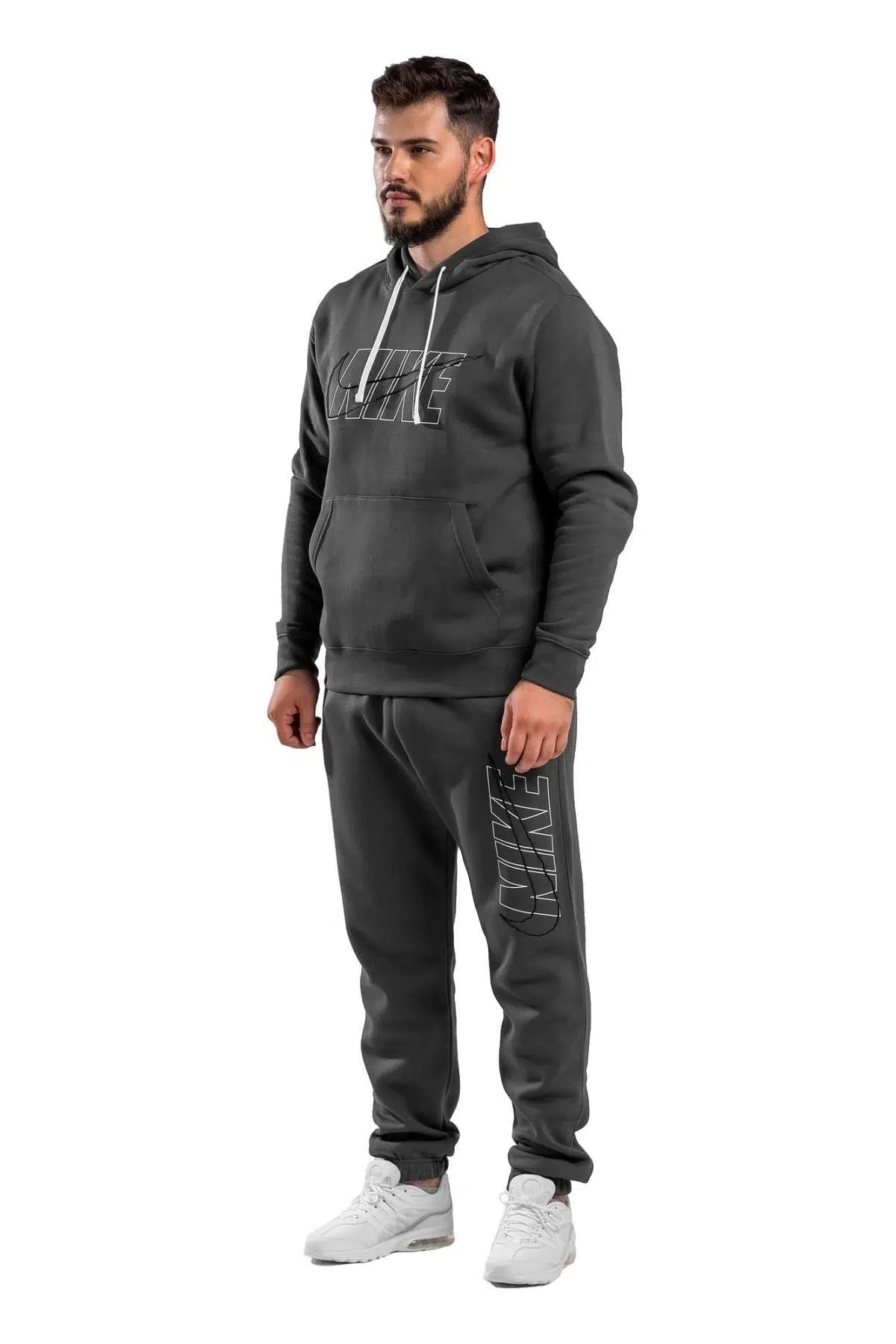 Nike Sportswer Fleece Track Suits Şardonlu Antrasit Eşofman Takımı