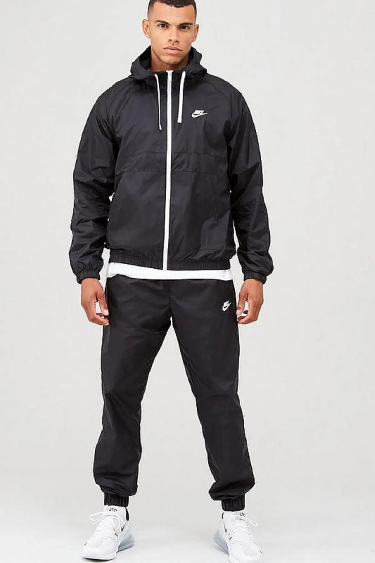 Nike Hoxton Woven Track Suit Loose Fit (Bol Kesim) File Astarlı Siyah Eşofman Takımı BV