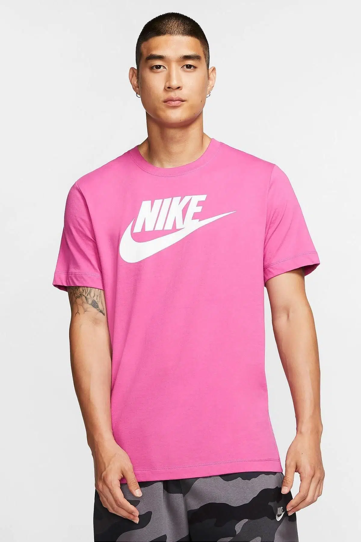 Nike Sportswer Icon Futura Short Sleeve Tee Pembe Erkek Tişörtü