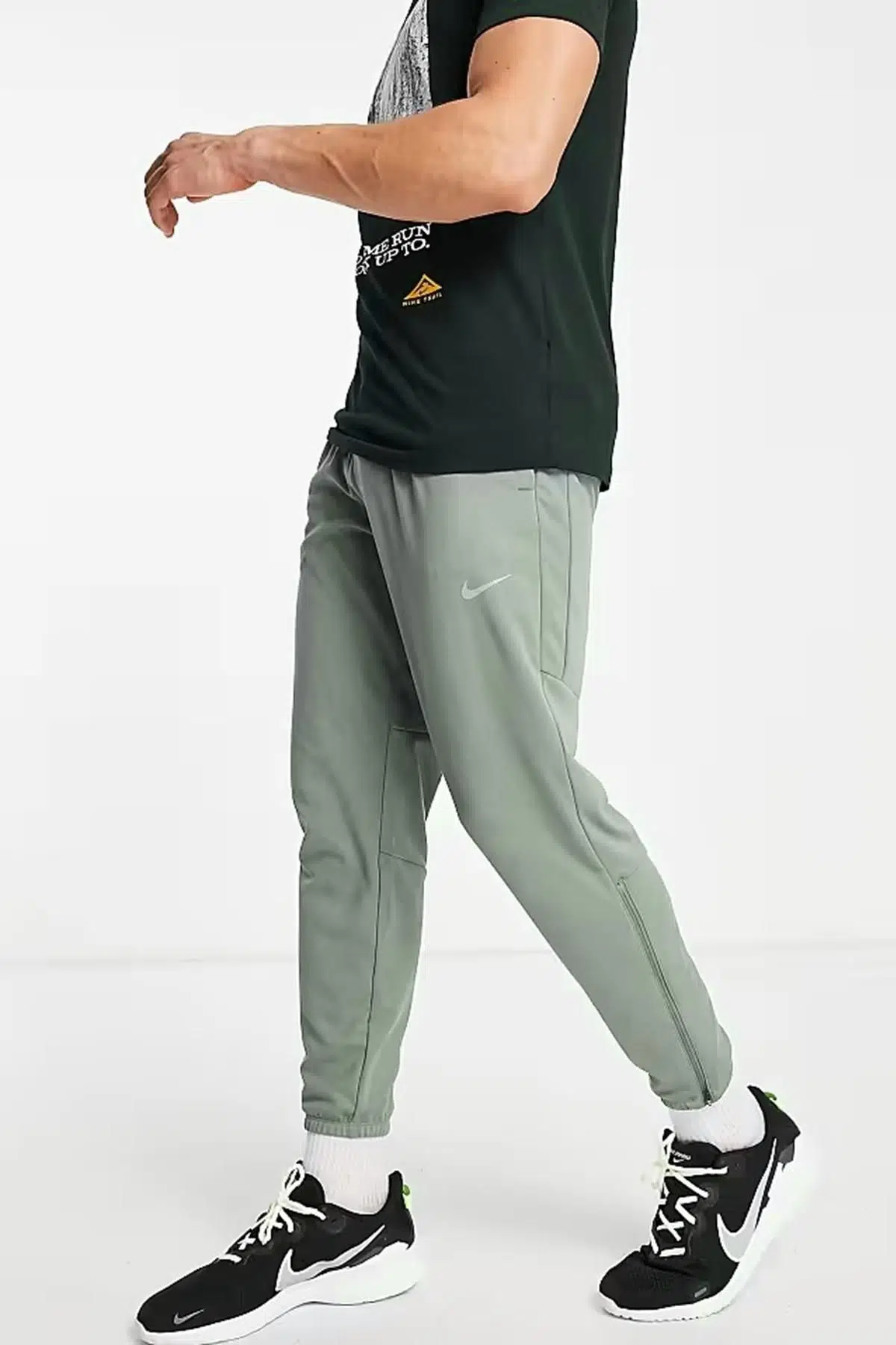 Nike Dri Fit Challenger Woven Running Gray Erkek Eşofman Altı Gri