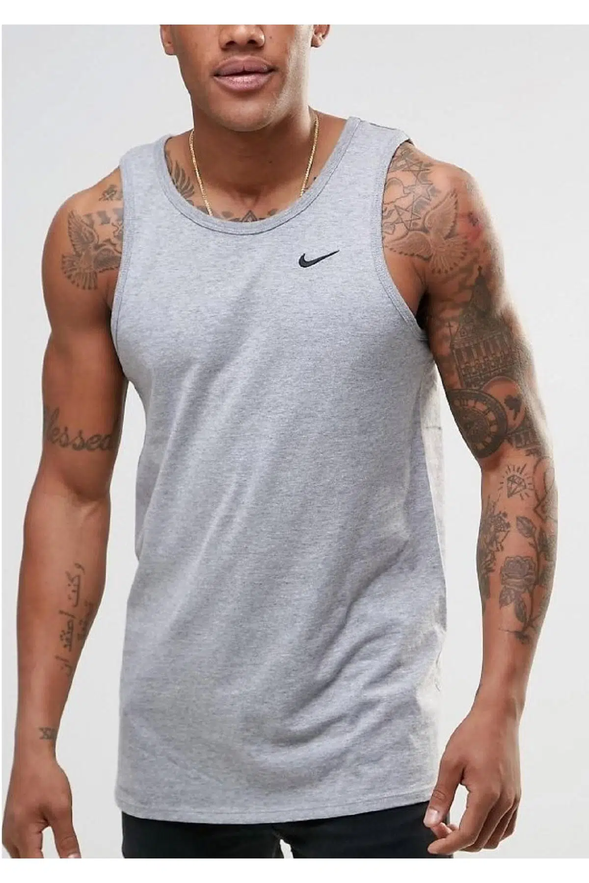 Nike Sportwear Essential Tank Top Gri Erkek Spor Atlet 