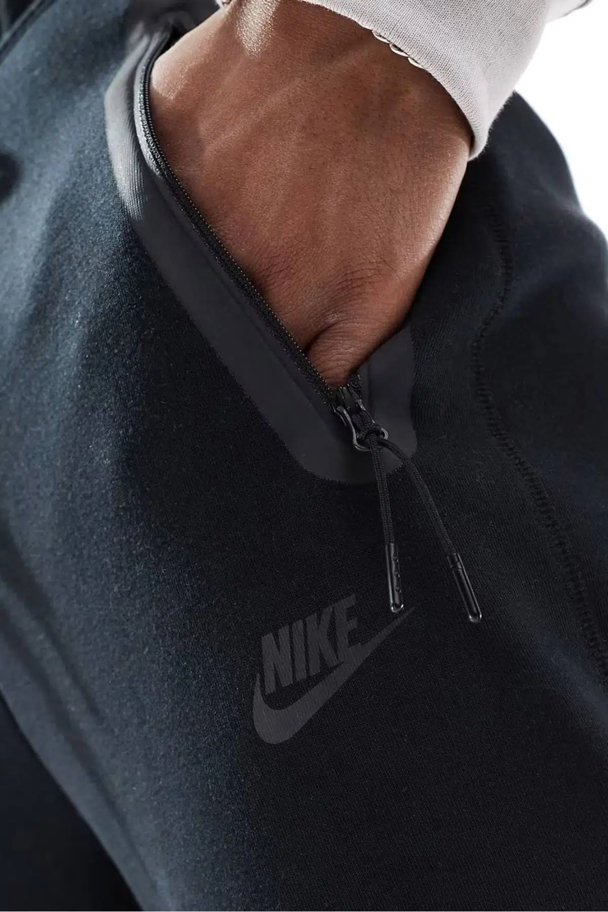 Nike Tech Fleece Open Hem Joggers Erkek Bol ve Uzun Kesim Lastik İpli Paça Eşofman Altı Siyah