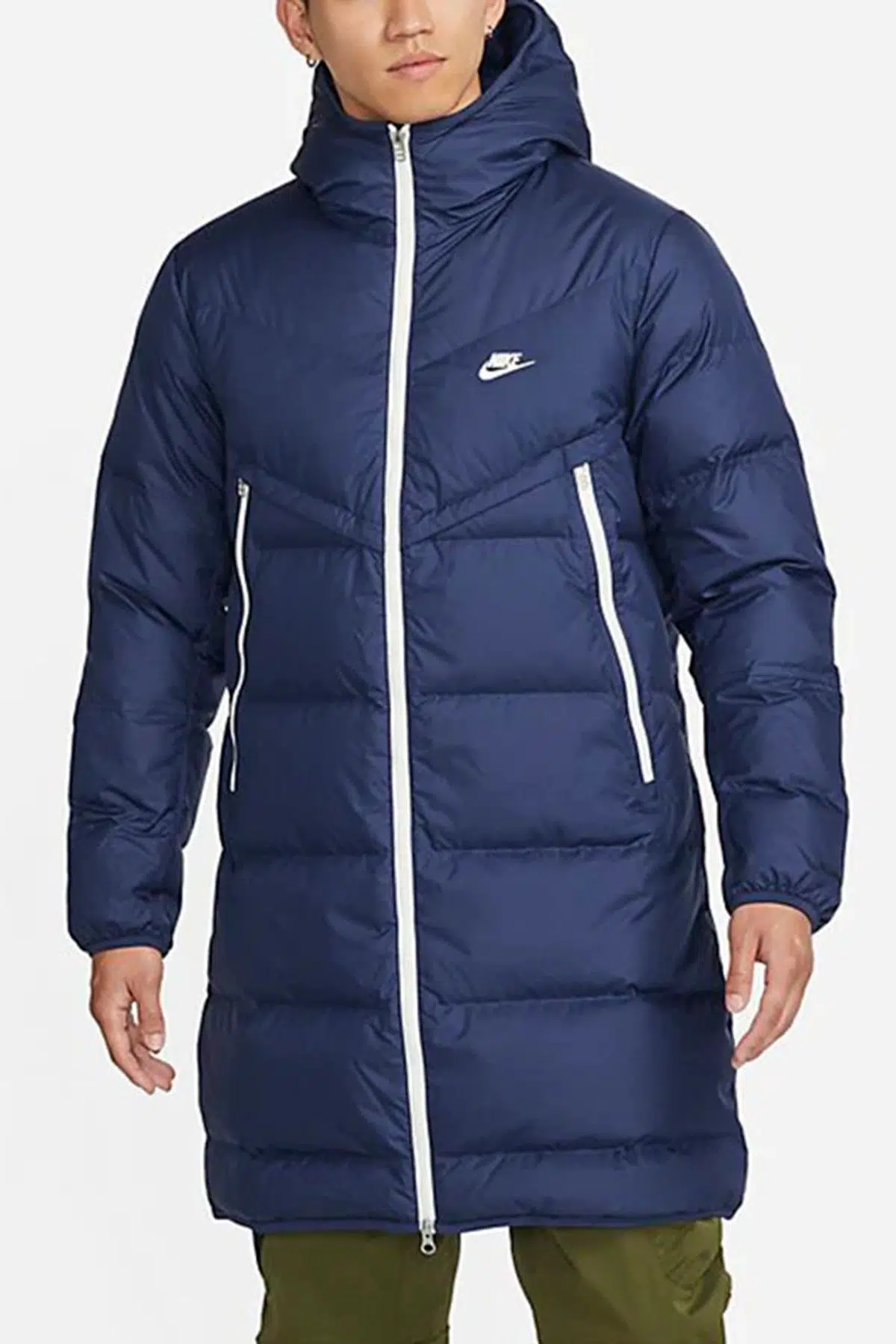 Nike Storm Fit Primaloft Filled Full Zip Navy Parka Erkek Uzun Mont Parka Lacivert