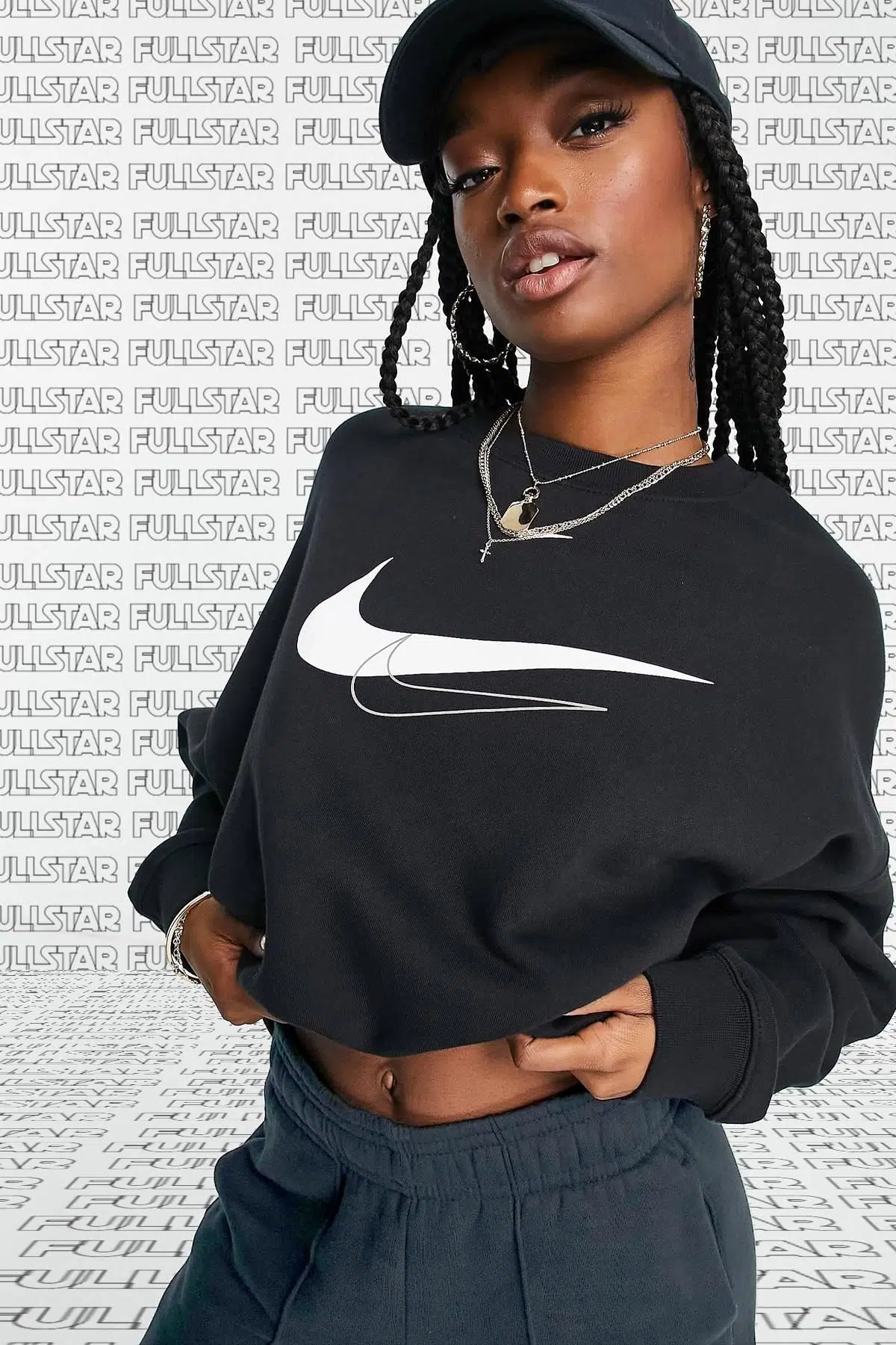 Nike Swoosh Phoenix Loose Fit Hoodie Black Bol Kesim Şardonlu Sweatshirt Siyah