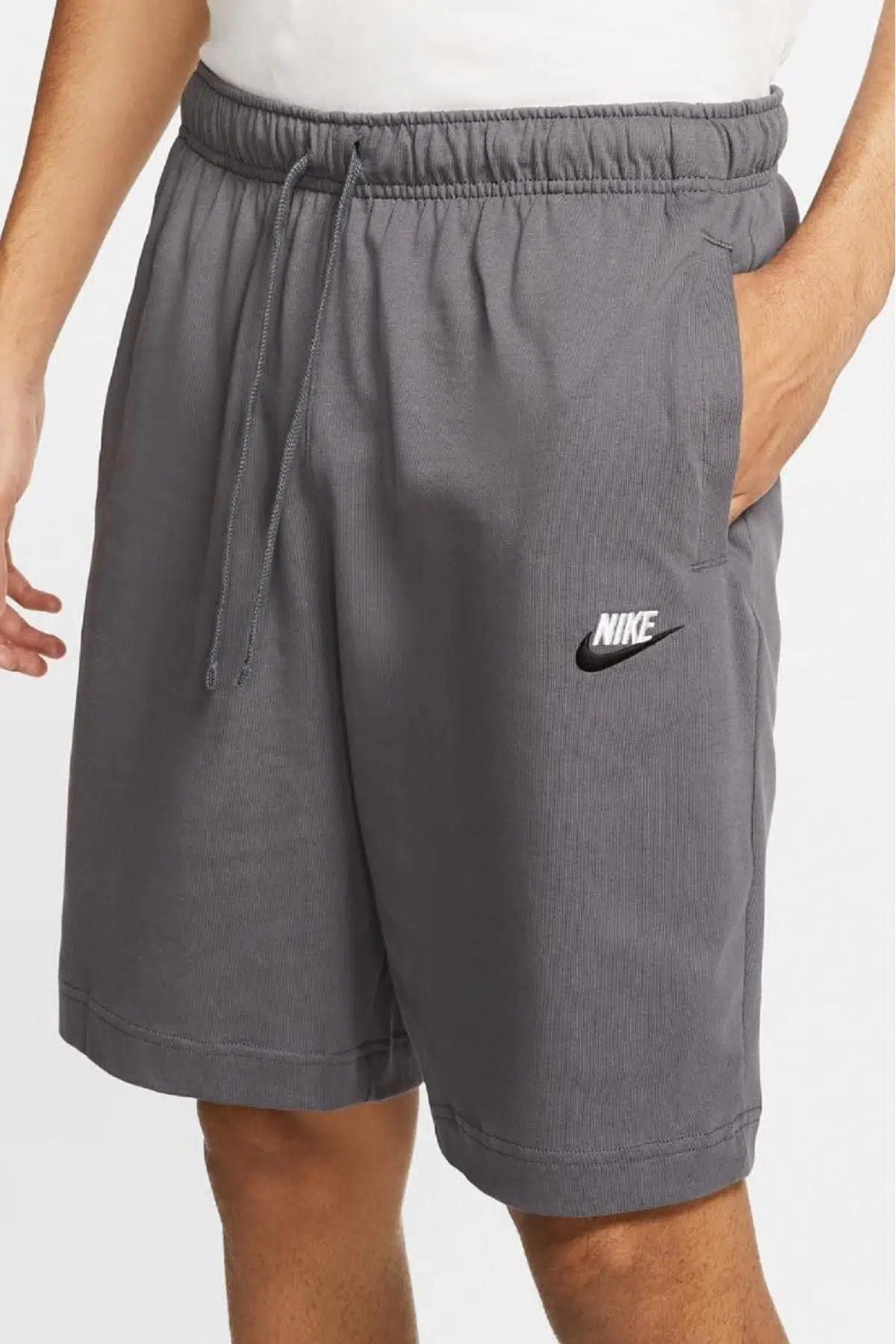 Nike Swoosh Yazlık İnce Pamuklu Şort Gri