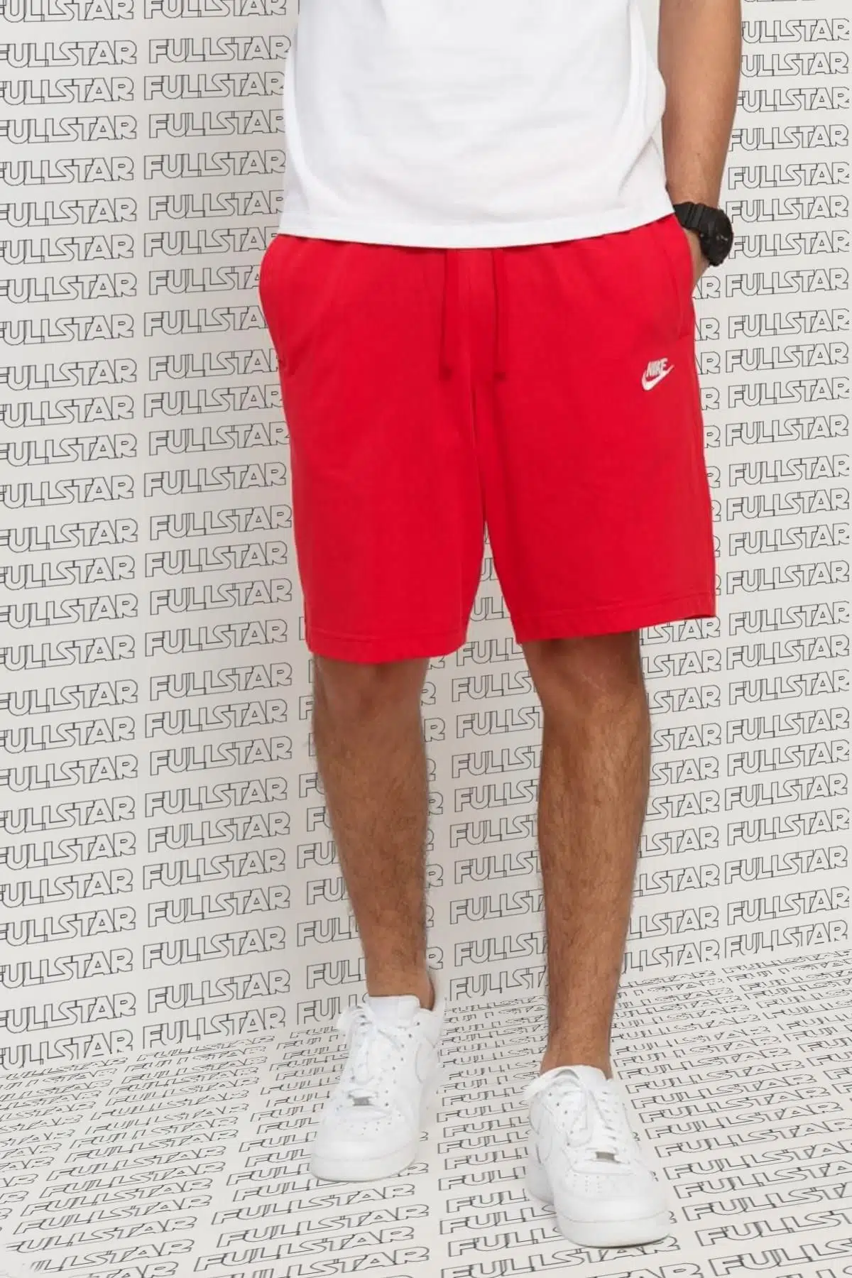 Nike Sportswear Club Jersey Cotton Shorts Unisex Pamuklu ince Yazlık Şort Kırmızı