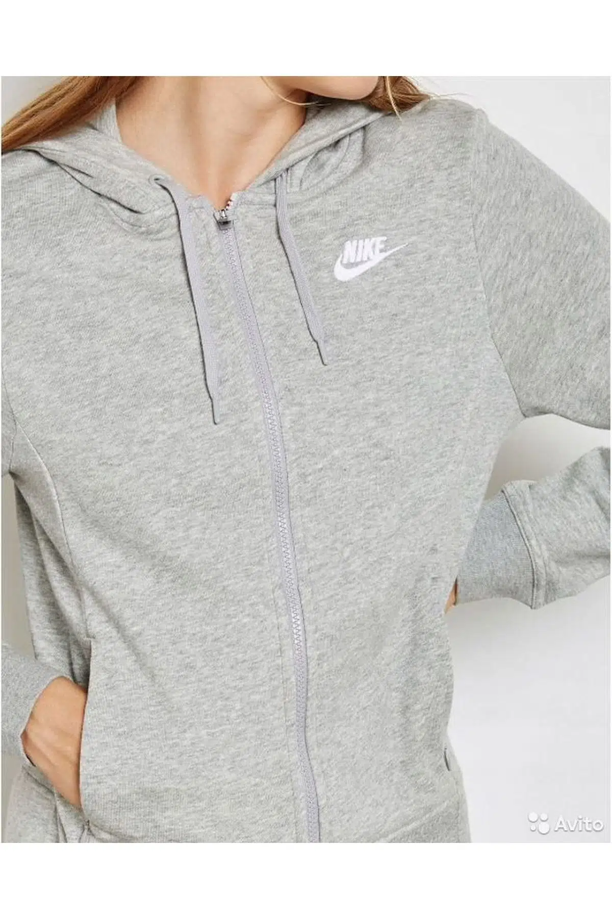Nike Tam Boy Ve Cepleri Fermuarlı Kadın Sweatshirt CI1148-063