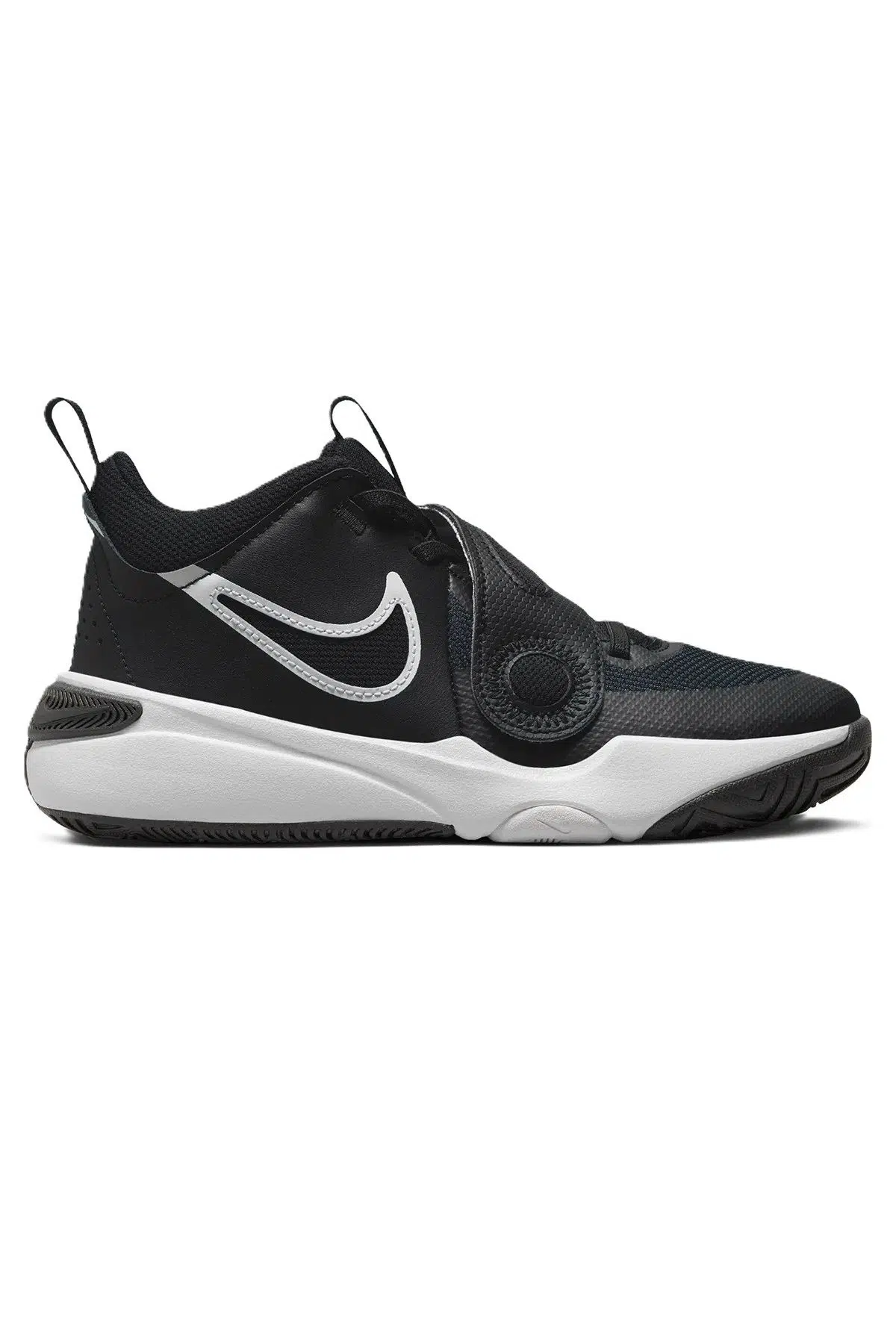 Nike Team Hustle D 11 Unisex Basketball Shoes Lastik Bağcıklı Cırtlı Basketbol Ayakkabısı Siyah