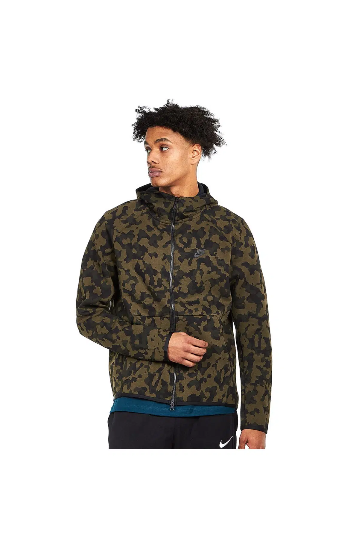 Nike Tech Fleece Full-Zip Printed Hoodie Kapüşonlu Erkek Ceket