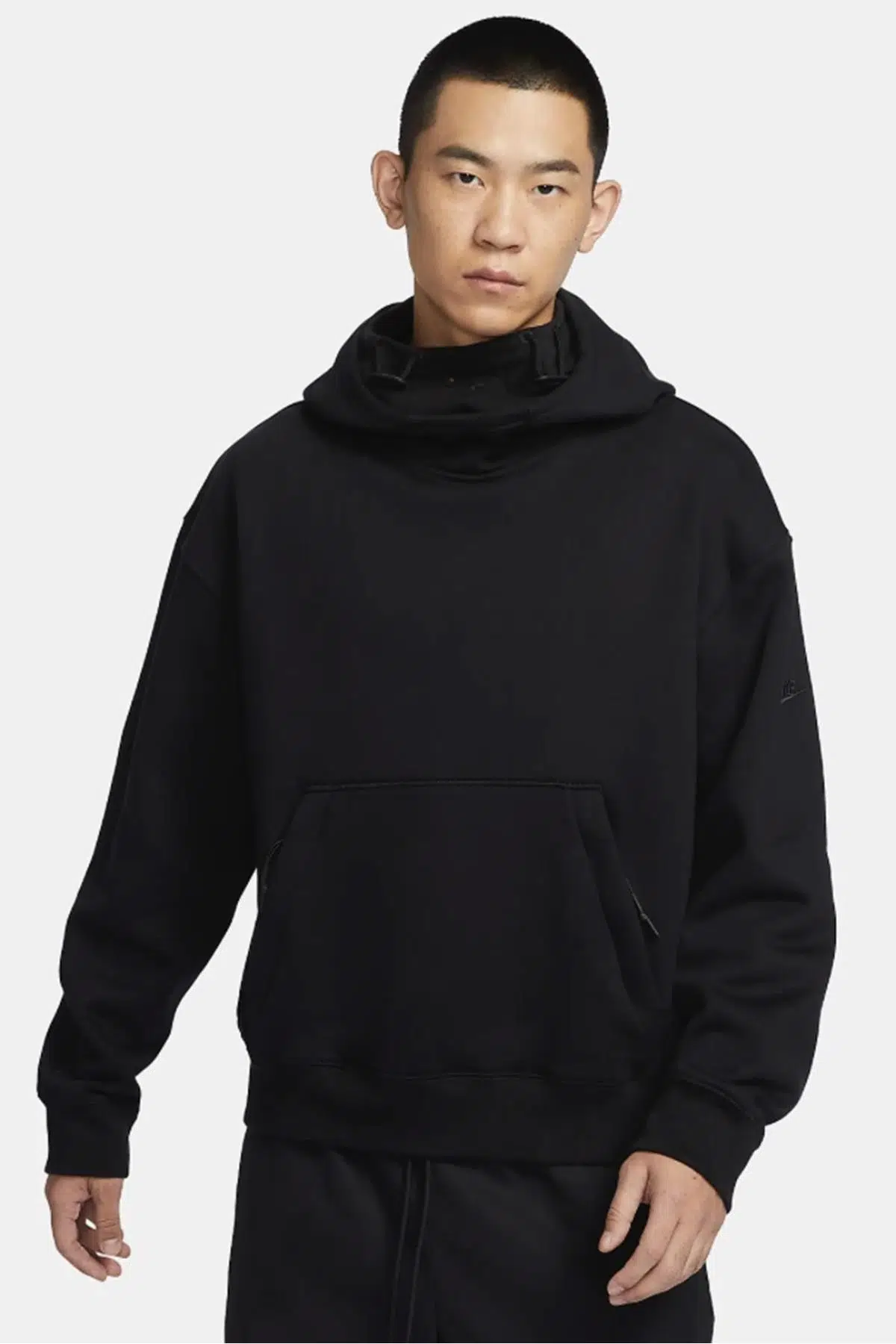 Nike Sportswear Terma Fit Tech Pack Winterized Loose Fit Men's Hoodie Erkek Büyük Beden Kapüşonlu Boğazlı Sweatshirt Siyah