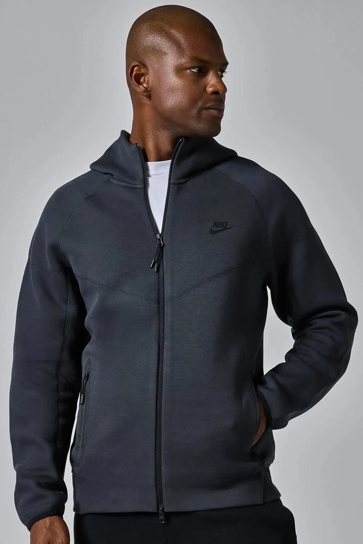 Nike Tech Fleece Full Zip Windrunner Hoodie Green Kapüşonlu Unisex Sweatshirt Antrasit
