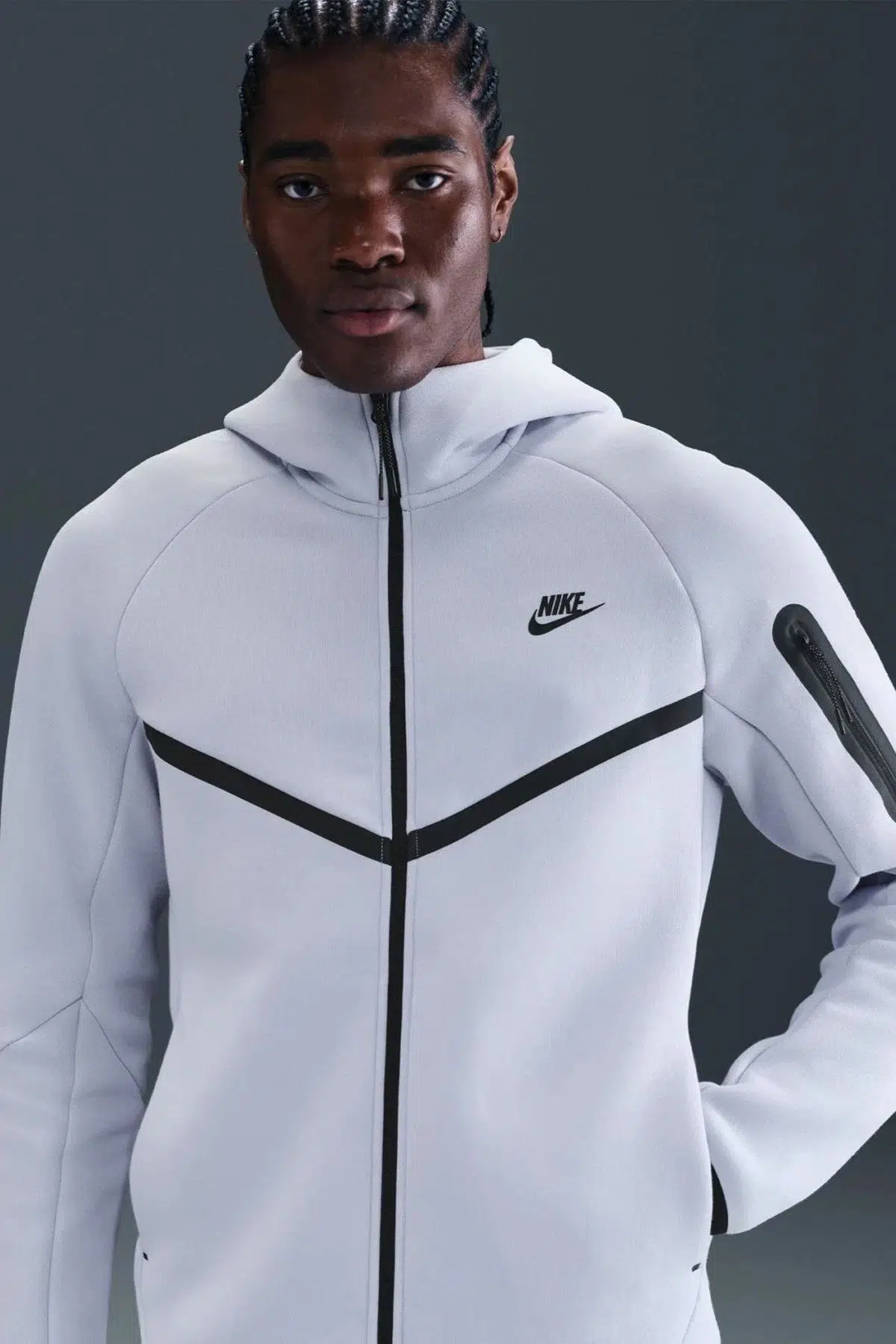 Nike Tech Fleece Full Zip Windrunner Hoodie Kapüşonlu Unisex Sweatshirt Mor
