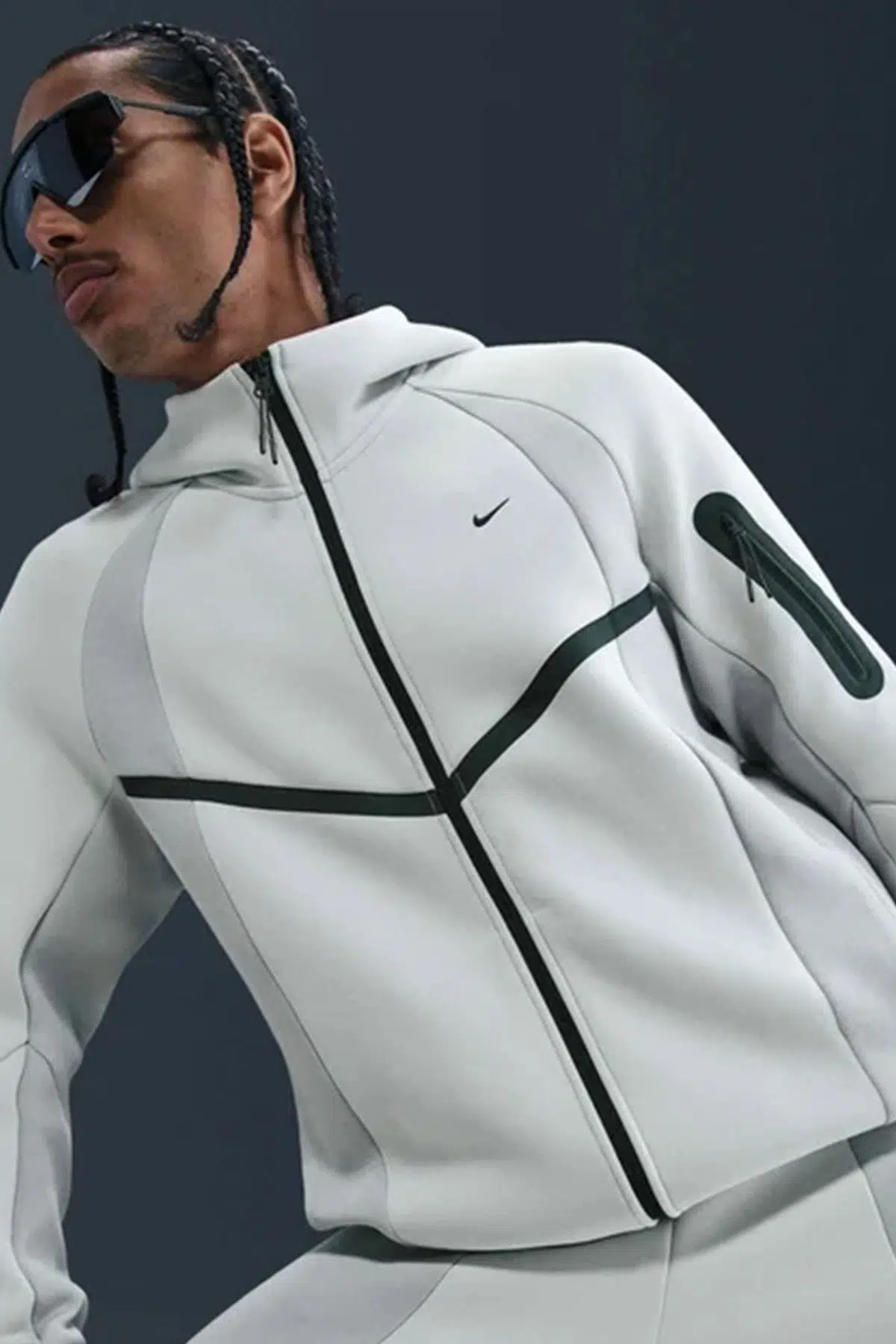 Nike Tech Fleece Pro Full Zip Windrunner Hoodie Kapüşonlu Unisex Sweatshirt Fıstık Yeşili